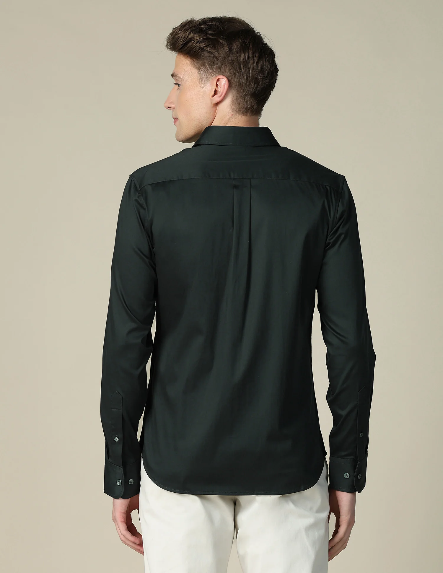 Tailored Fit Satin Shirt - Image 5