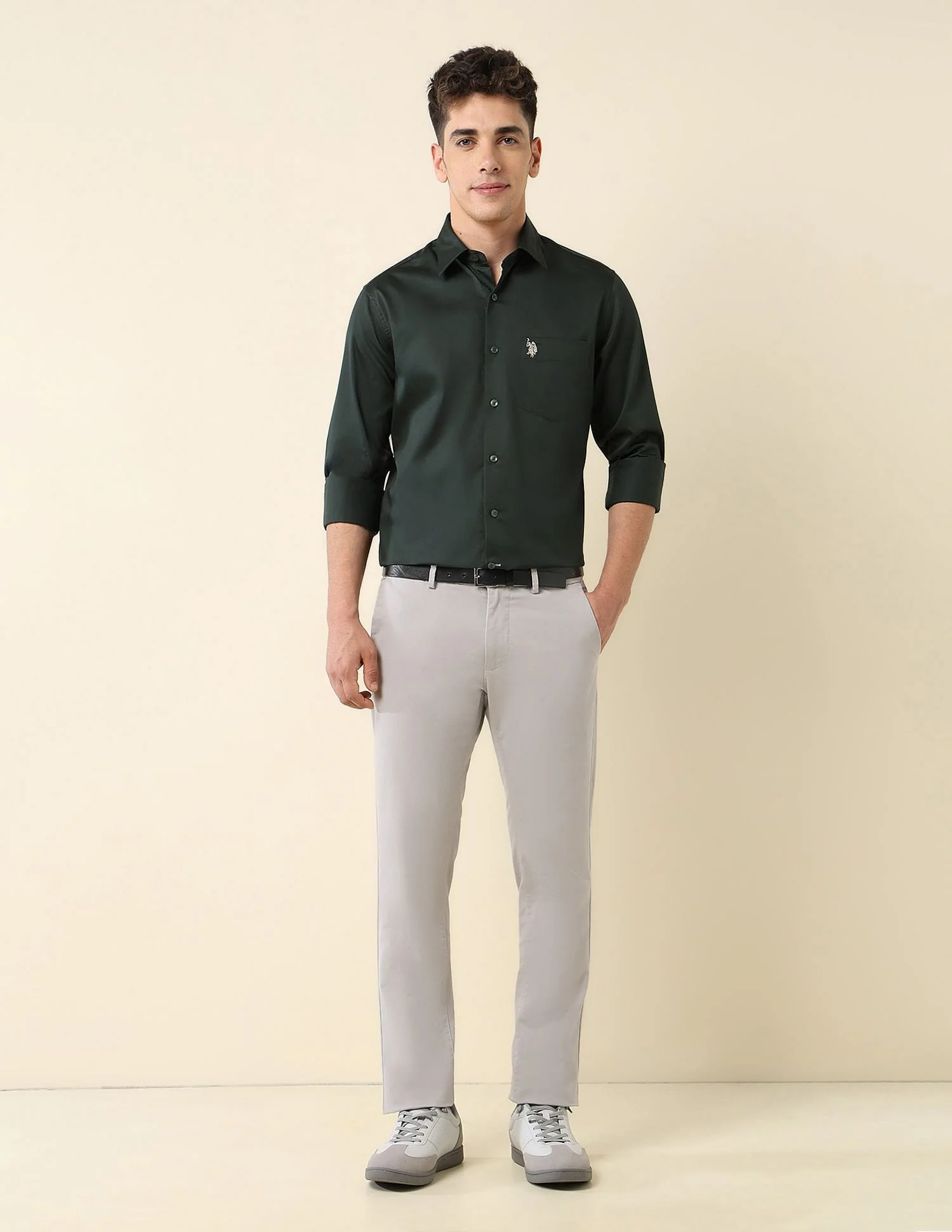 Tailored Fit Satin Shirt - Image 3