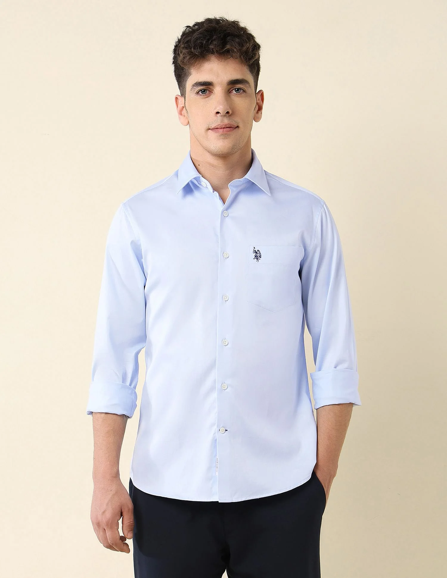 Tailored Fit Satin Shirt - Image 6