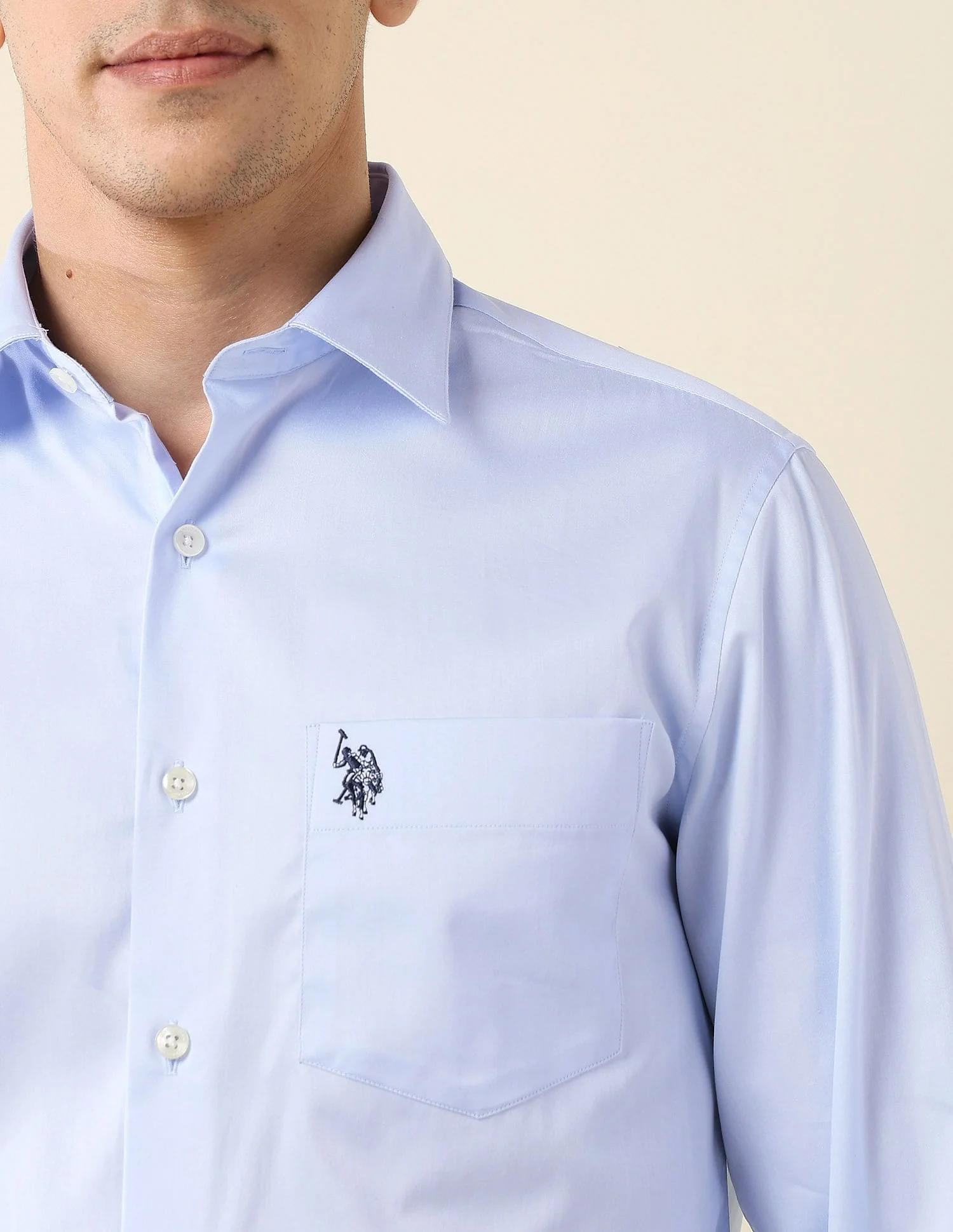 Tailored Fit Satin Shirt - Image 7