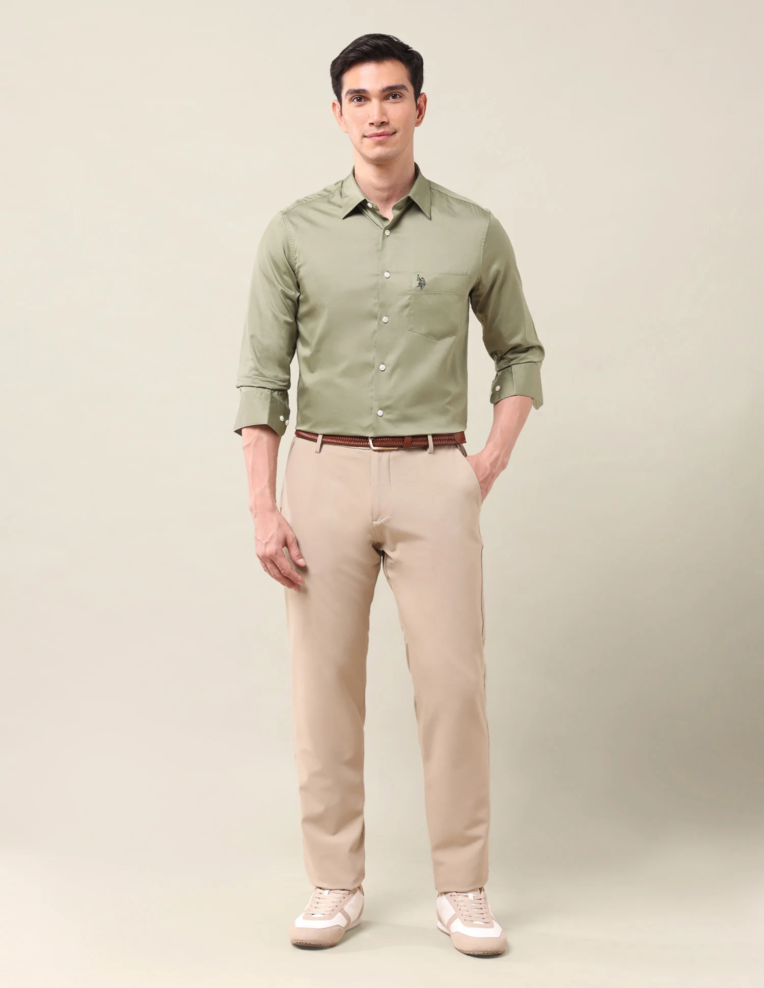 Tailored Fit Satin Shirt - Image 3