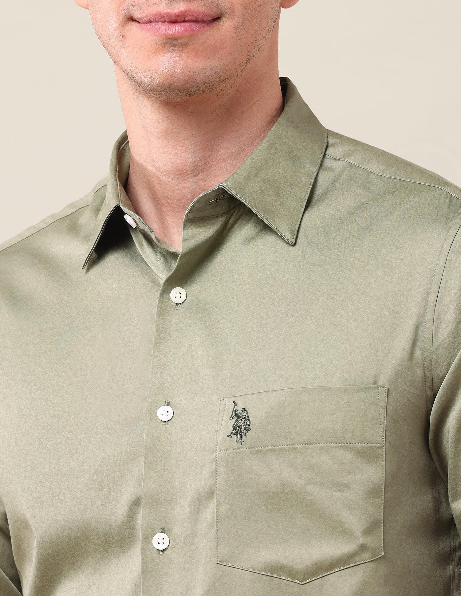 Tailored Fit Satin Shirt - Image 7