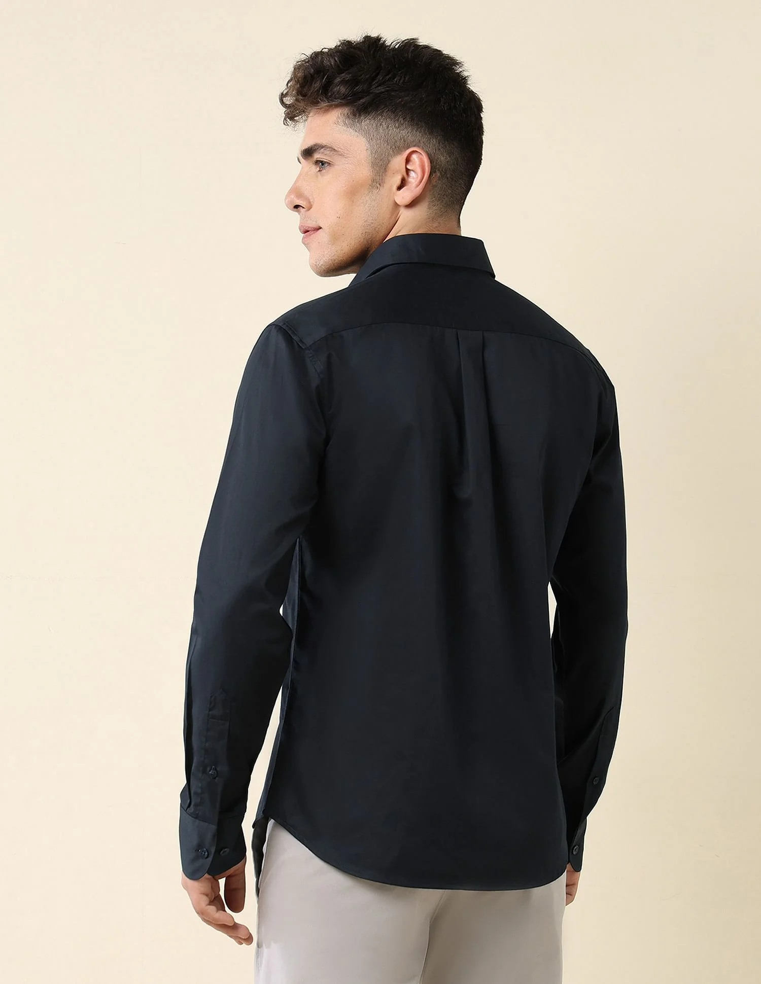 Tailored Fit Satin Shirt - Image 5