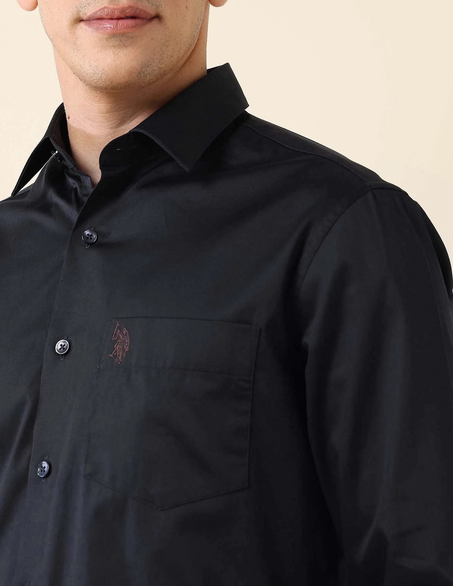 Tailored Fit Satin Shirt - Image 7