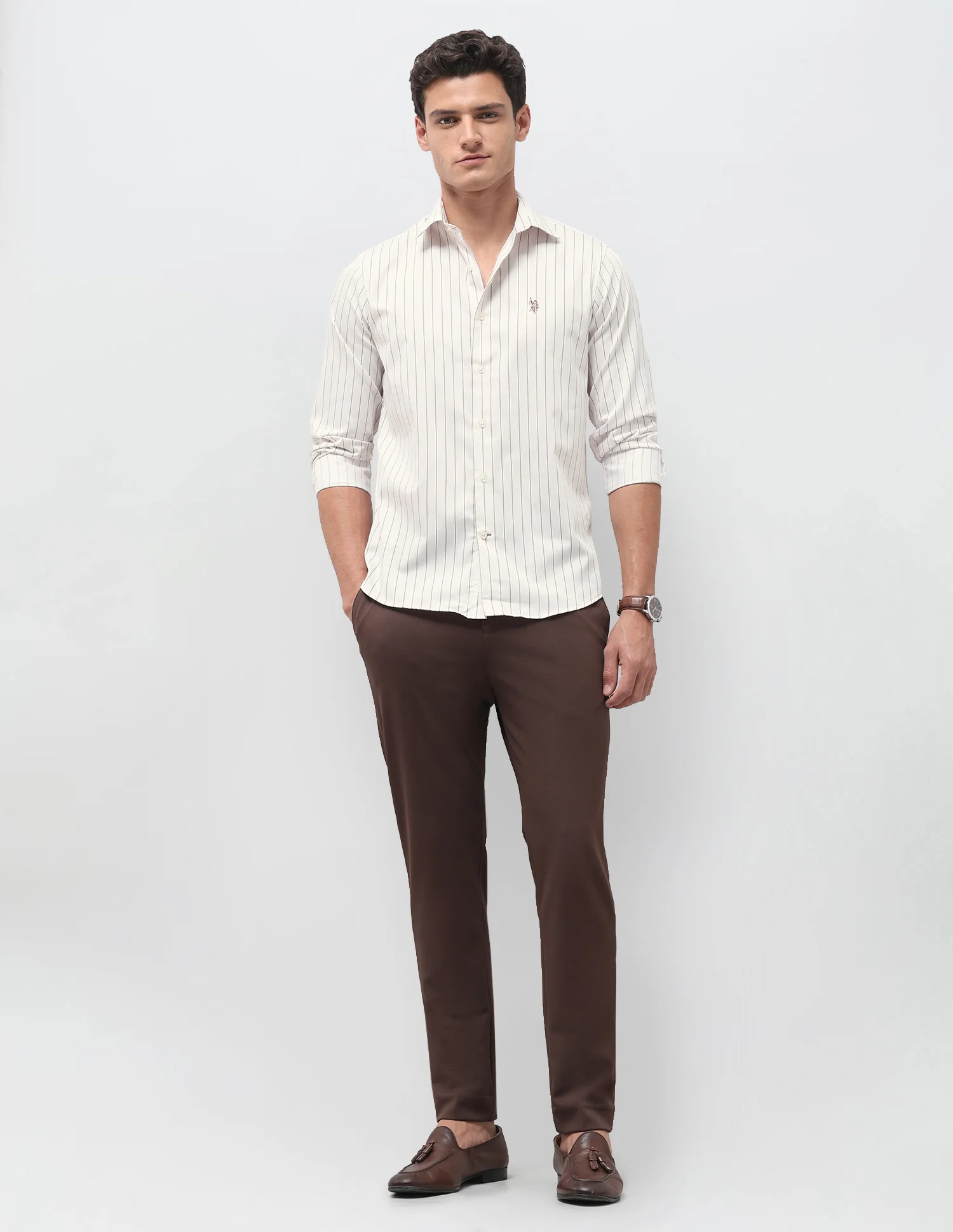 Tailored Fit Satin Shirt - Image 3