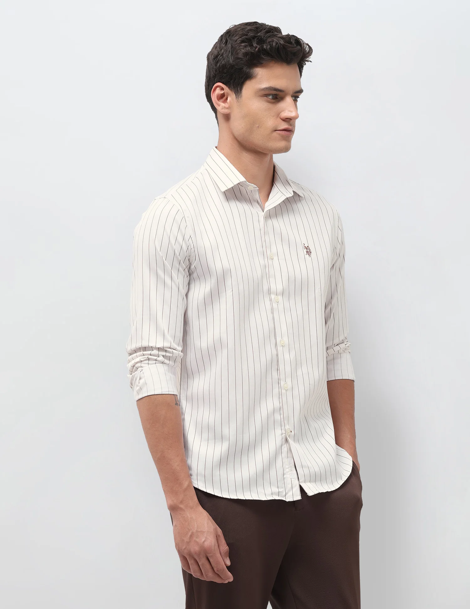 Tailored Fit Satin Shirt - Image 4