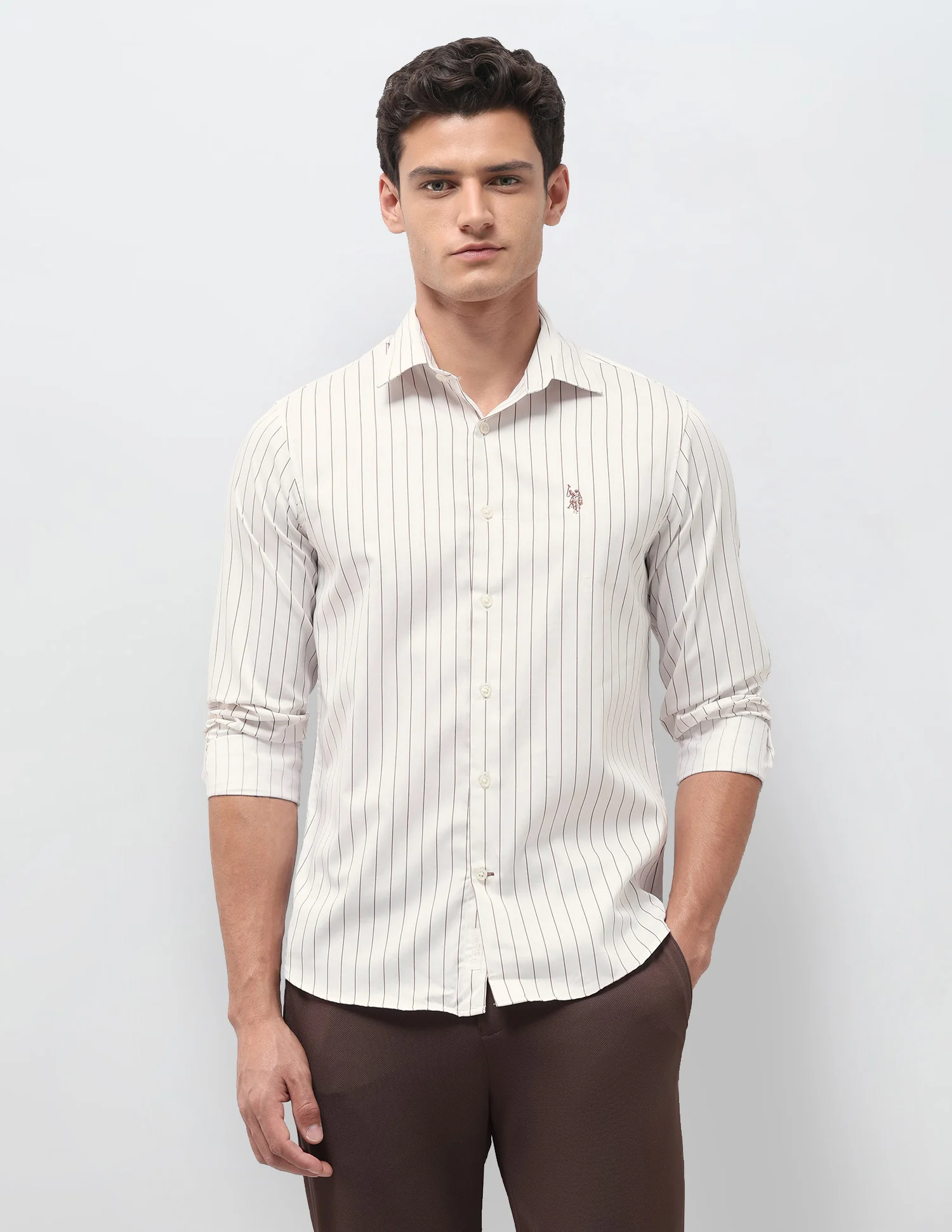 Tailored Fit Satin Shirt - Image 6