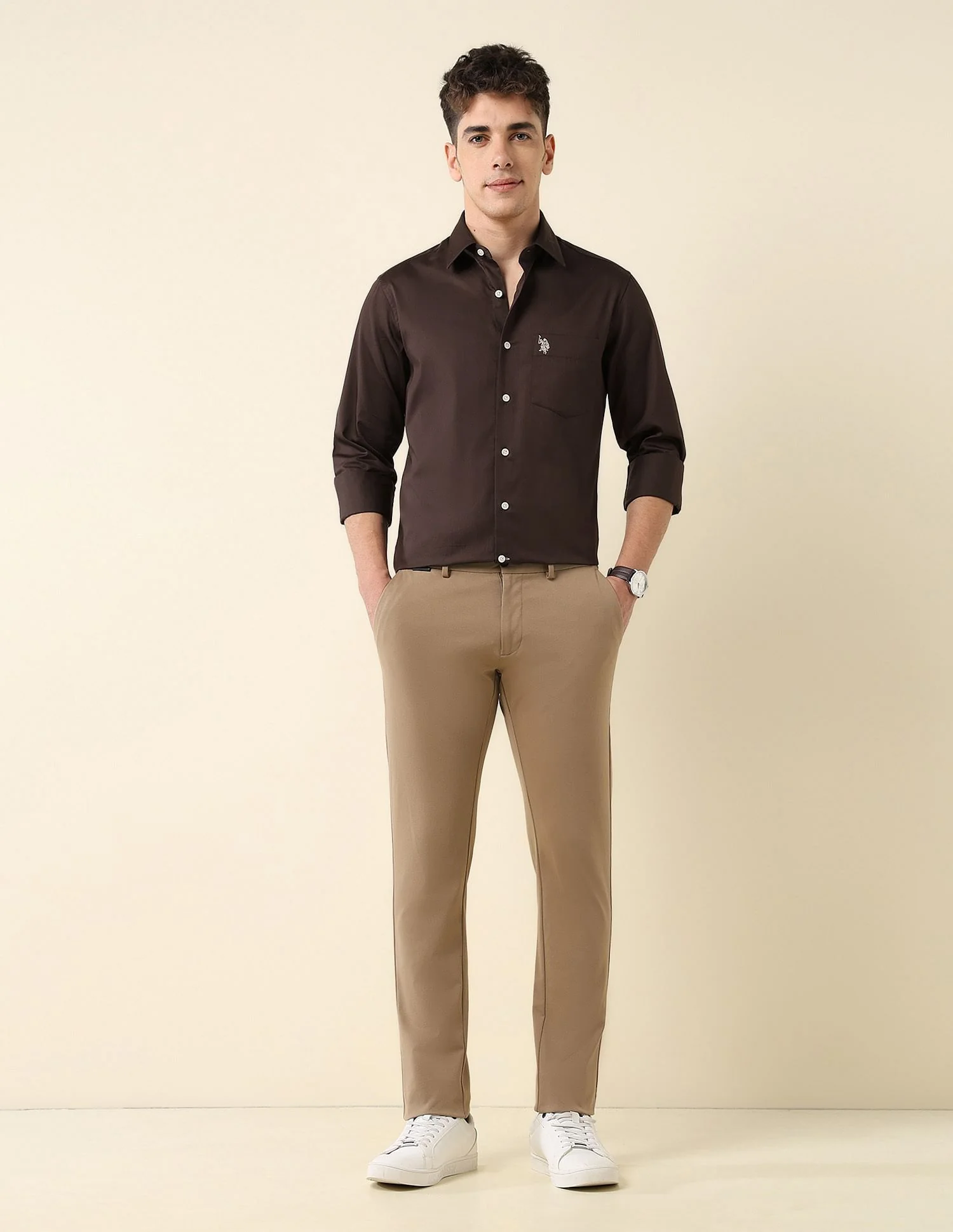 Tailored Fit Satin Shirt - Image 3