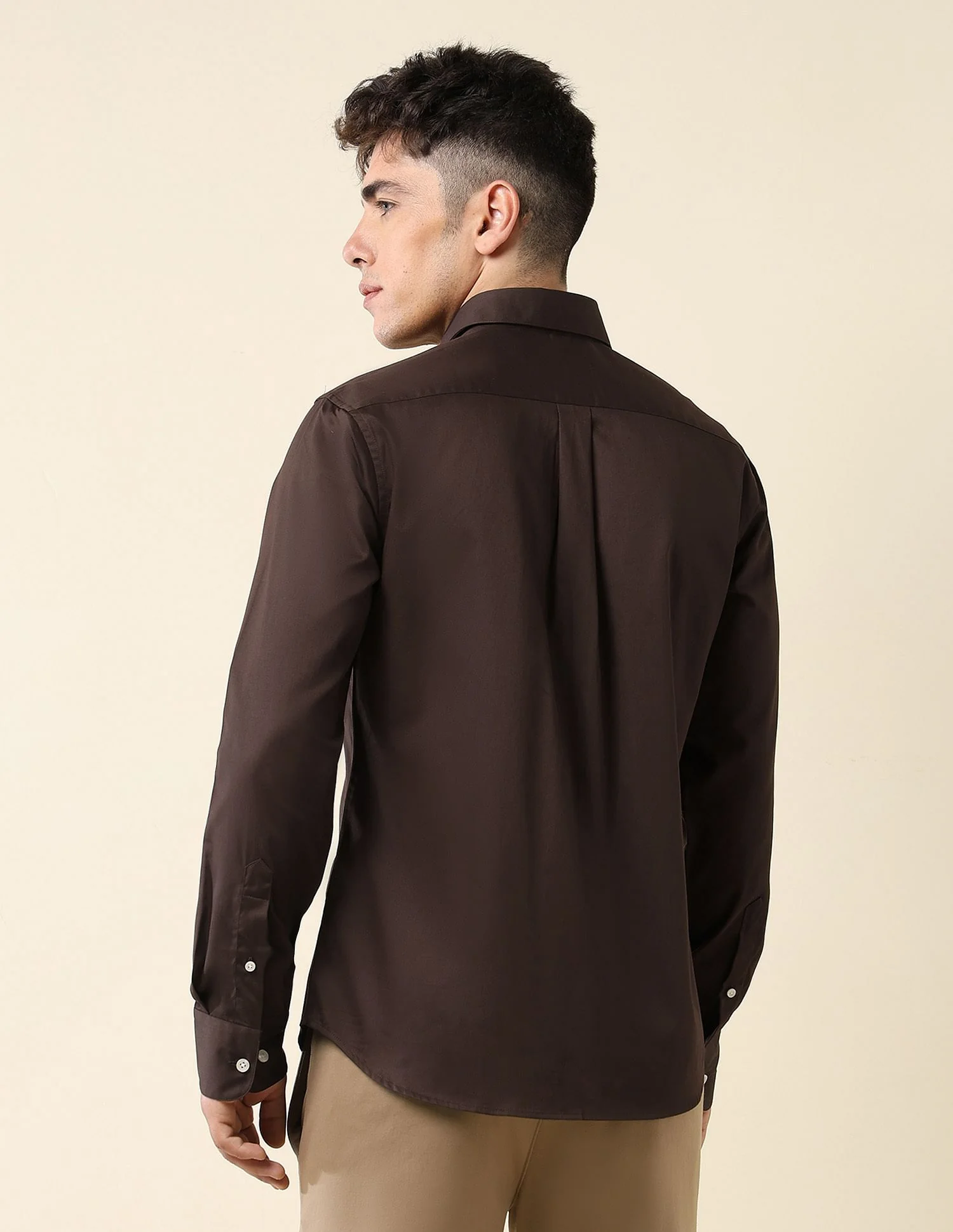 Tailored Fit Satin Shirt - Image 5