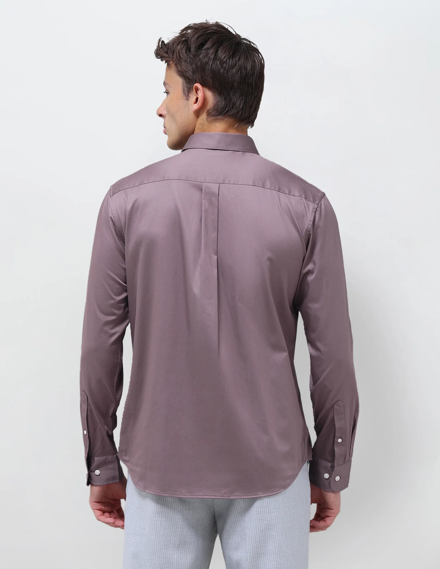 Tailored Fit Satin Shirt - Image 5