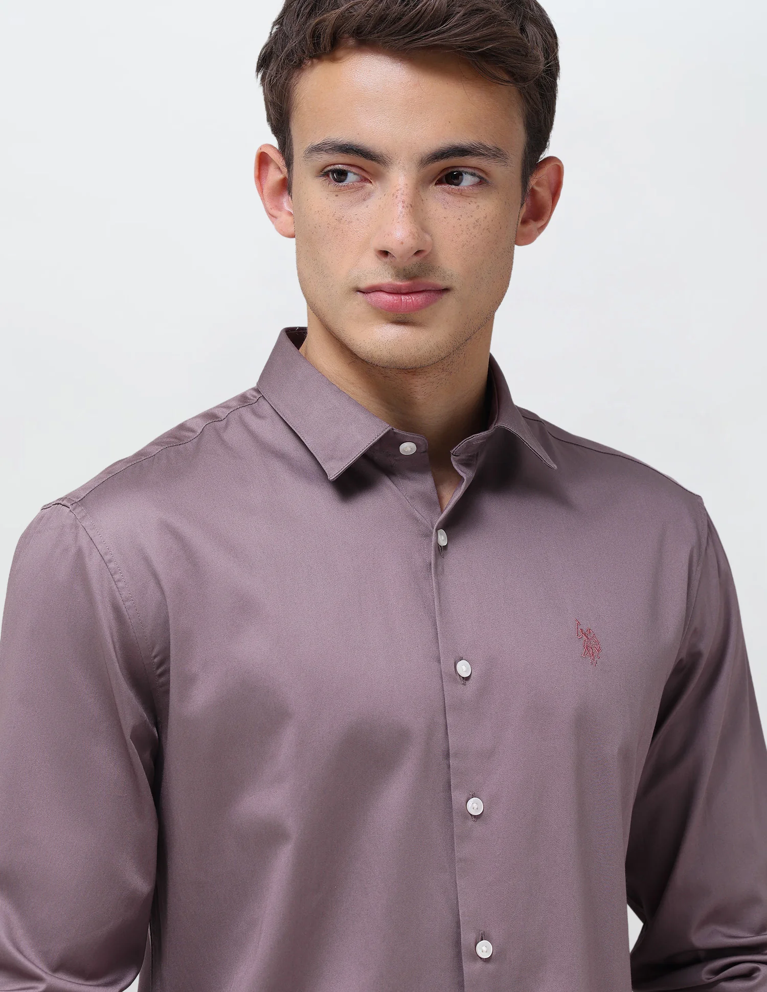 Tailored Fit Satin Shirt - Image 7