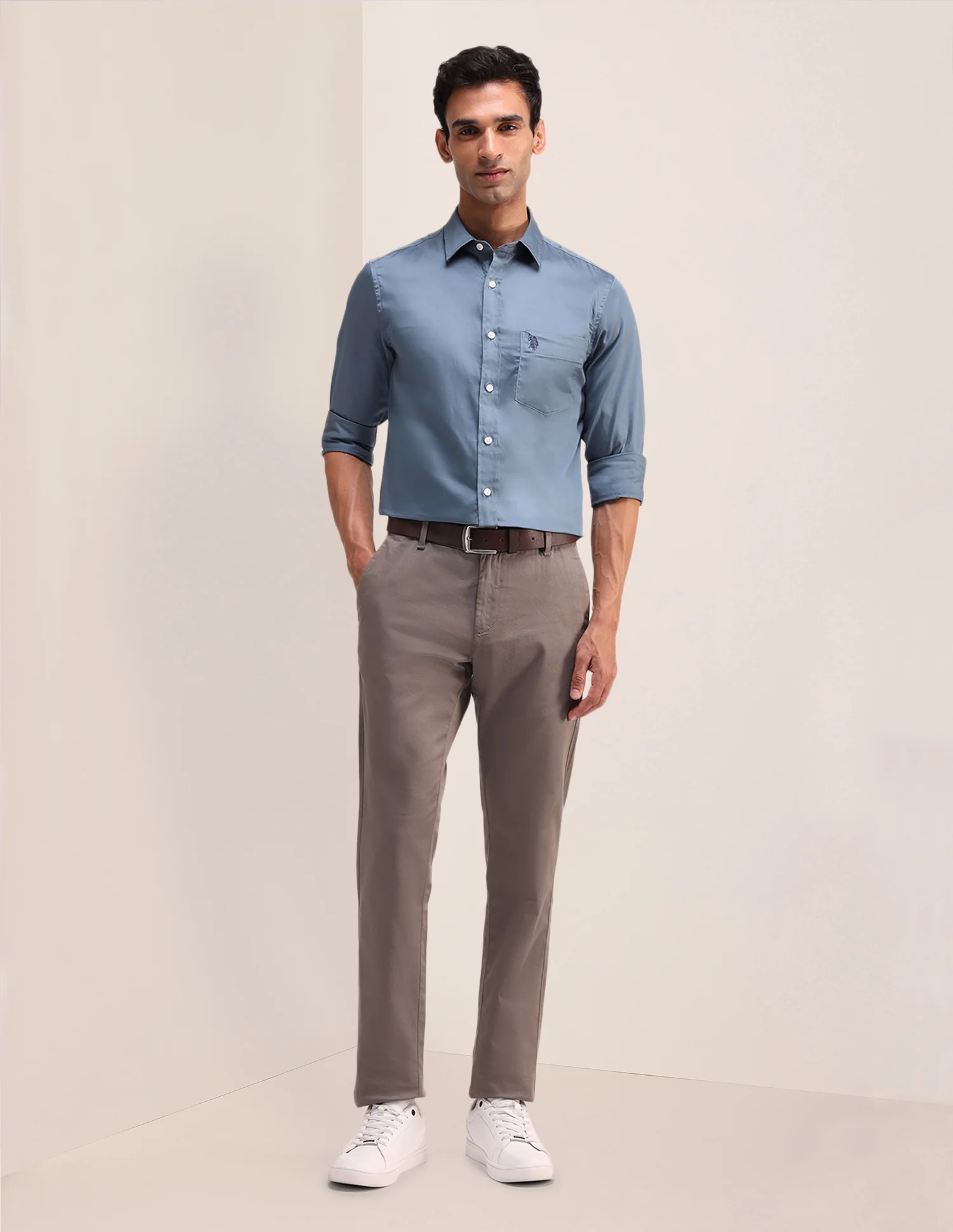 Tailored Fit Satin Shirt - Image 3