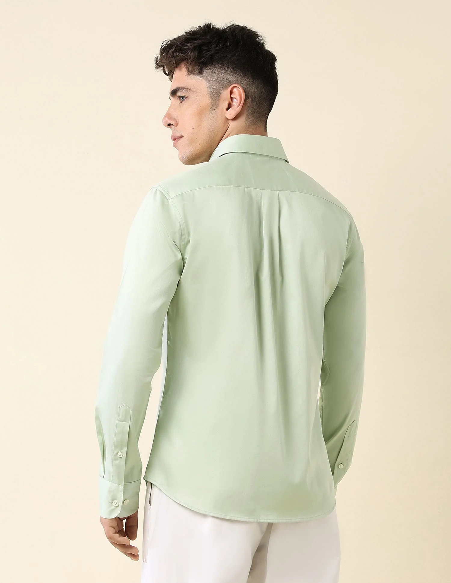 Tailored Fit Satin Shirt - Image 5
