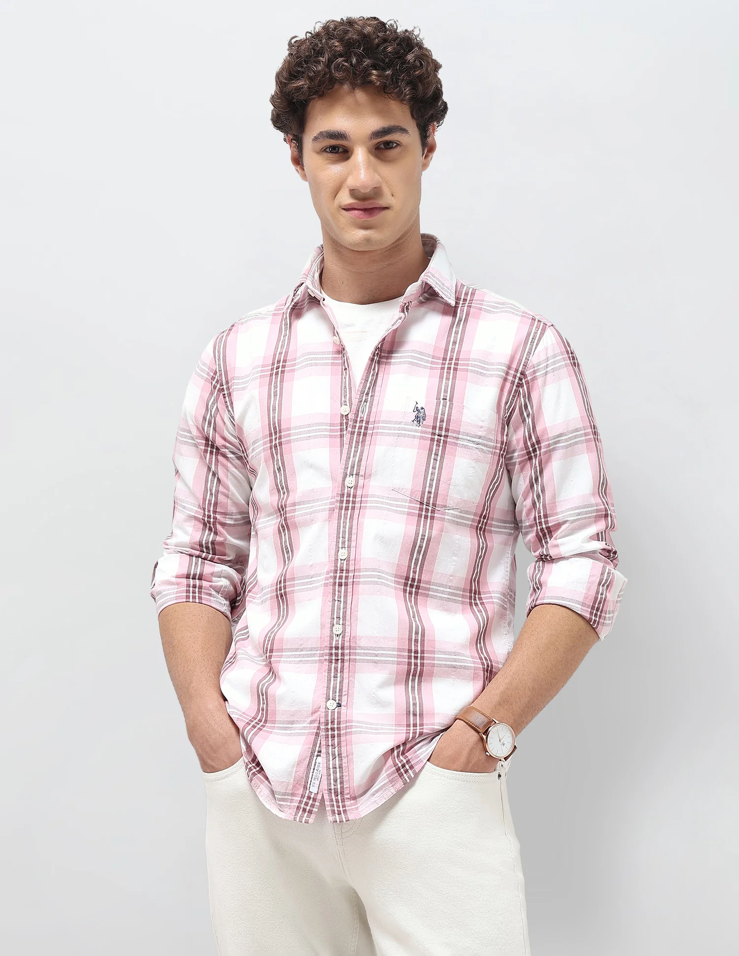 Tailored Fit Seersucker Shirt