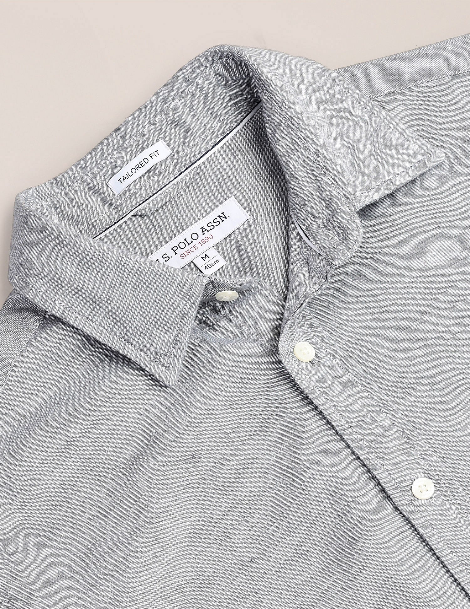 Tailored Fit Solid Shirt - Image 2