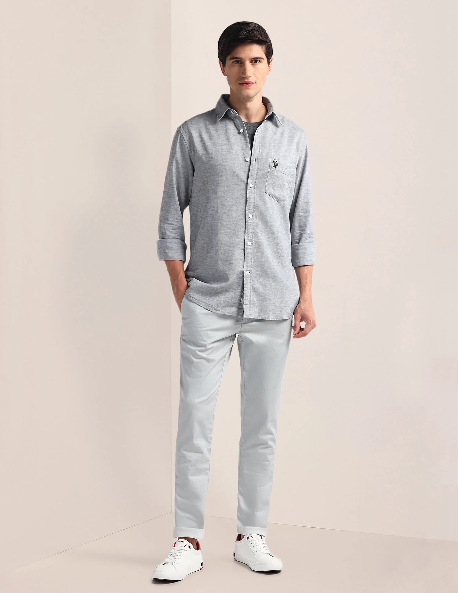 Tailored Fit Solid Shirt - Image 3