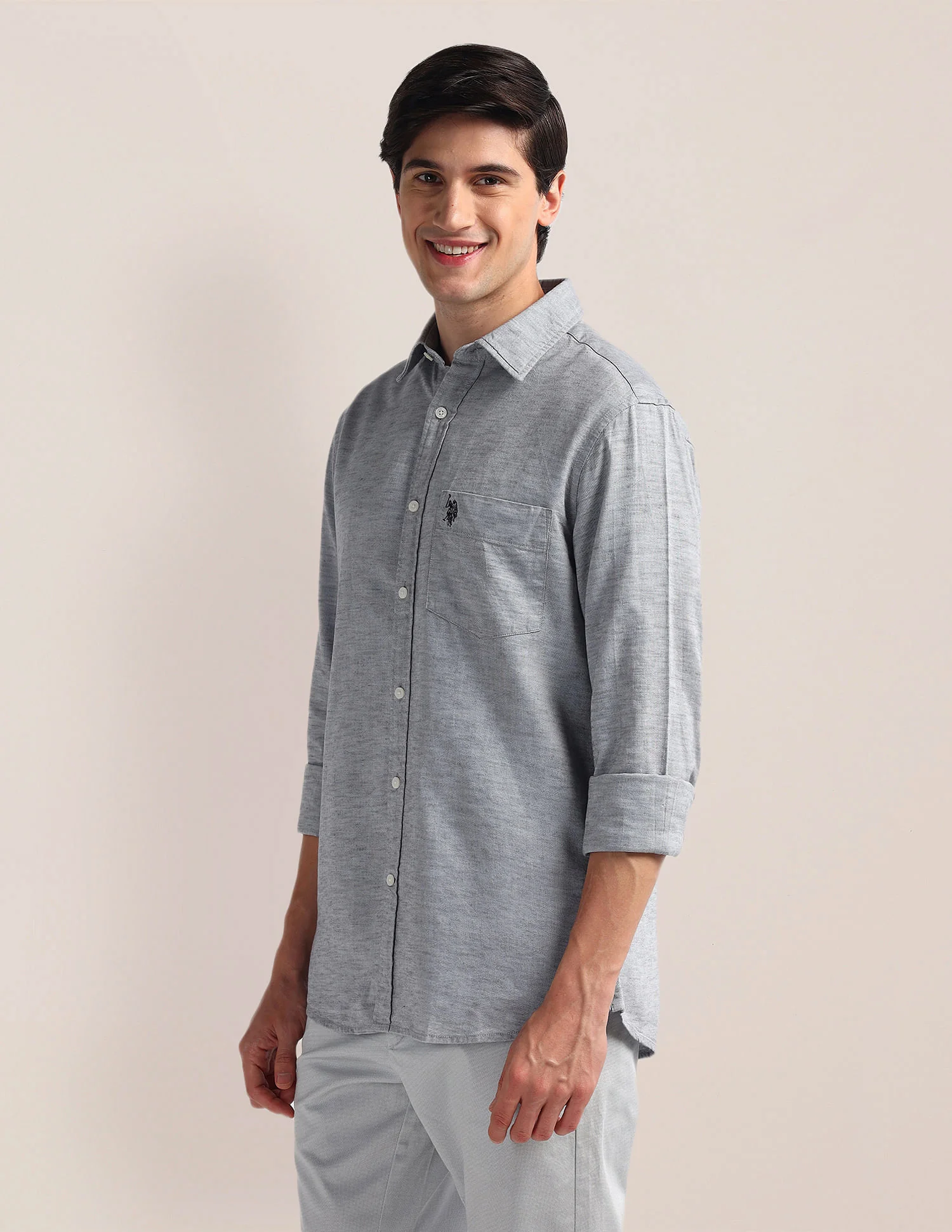 Tailored Fit Solid Shirt - Image 4