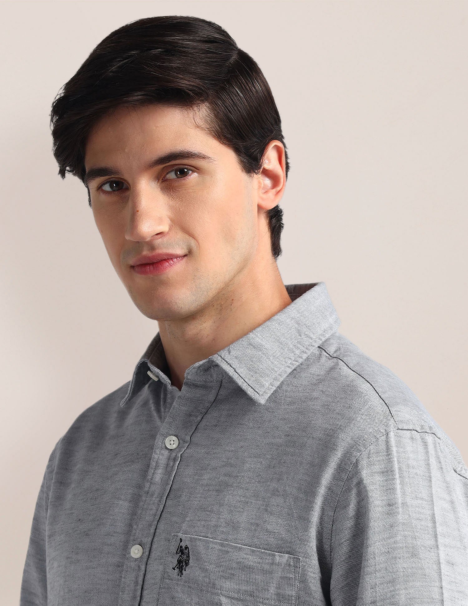 Tailored Fit Solid Shirt - Image 7