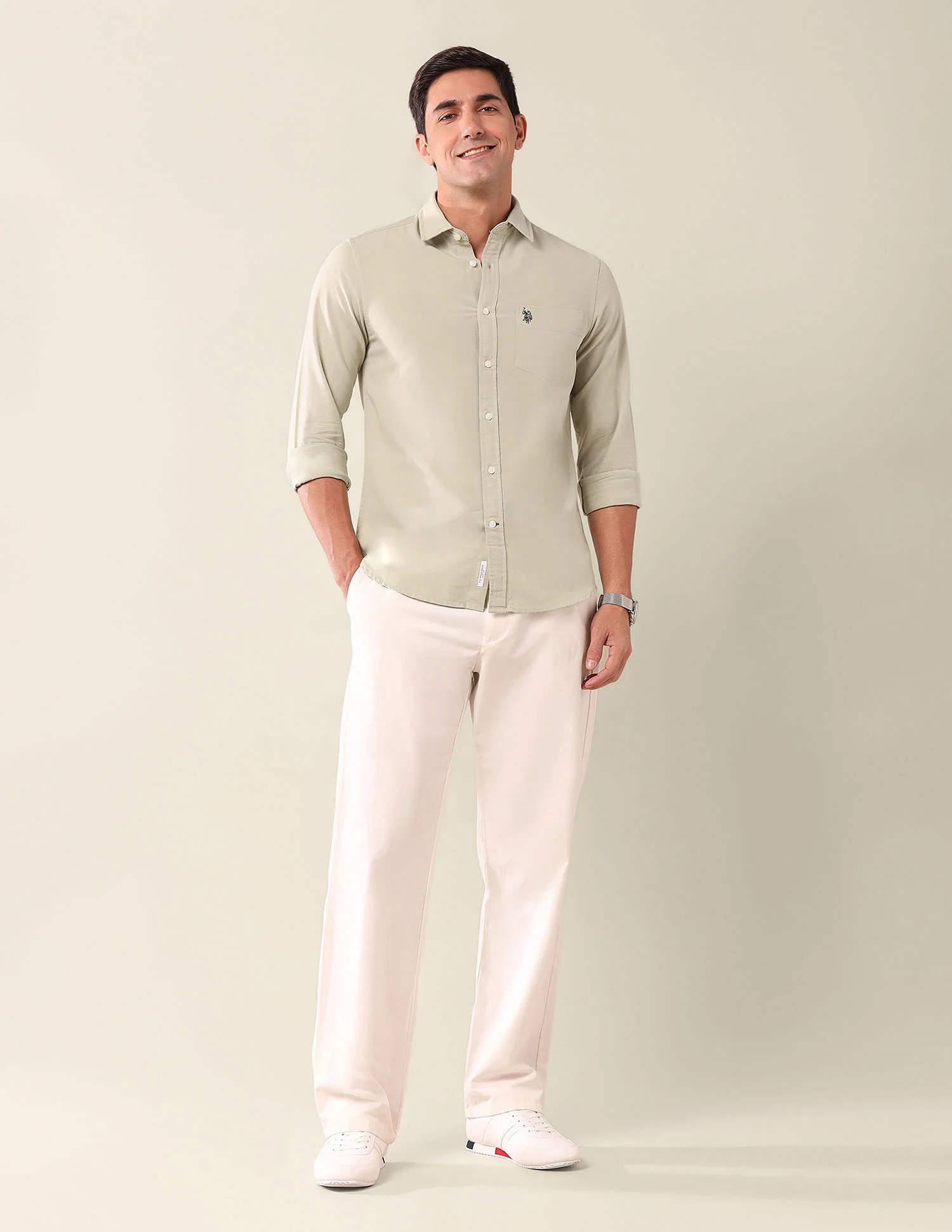 Tailored Fit Solid Shirt - Image 2