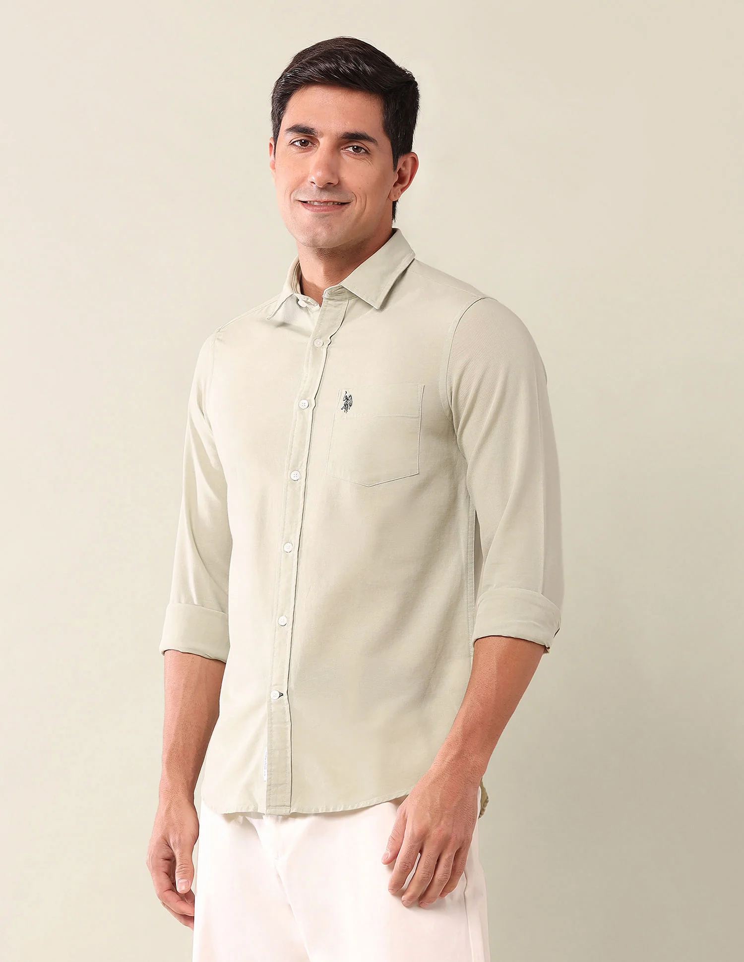 Tailored Fit Solid Shirt - Image 3
