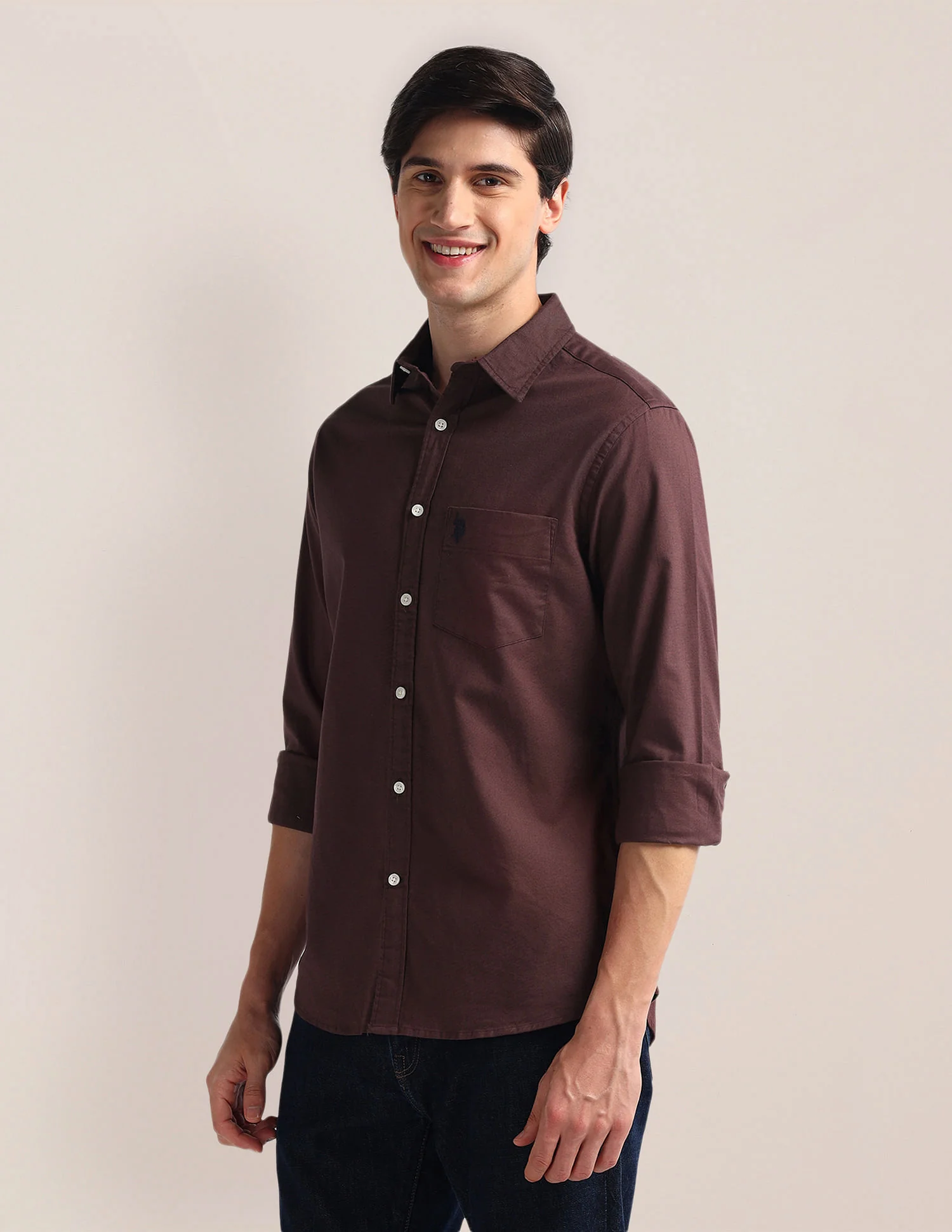 Tailored Fit Solid Shirt - Image 4
