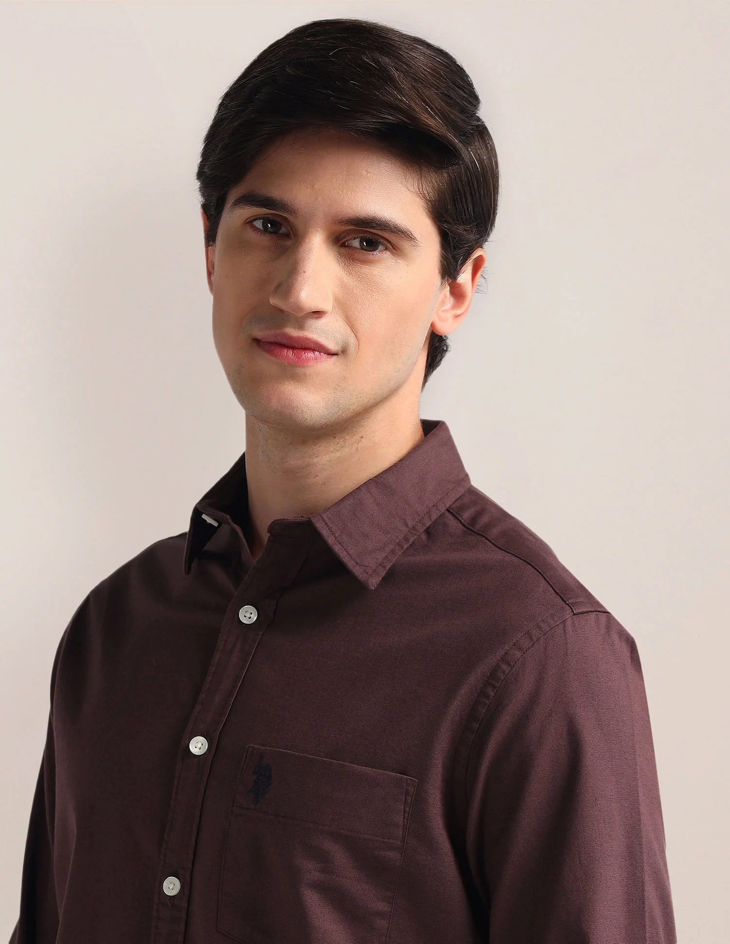 Tailored Fit Solid Shirt - Image 7