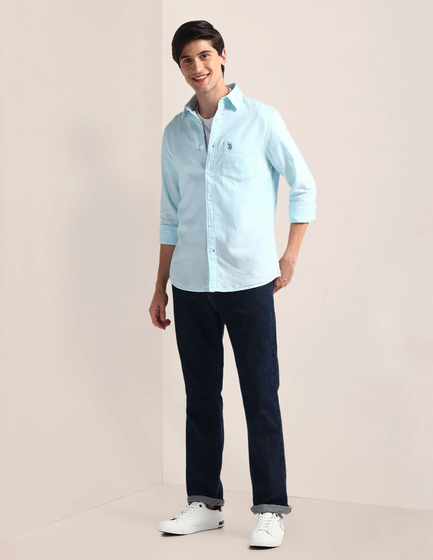 Tailored Fit Solid Shirt - Image 3