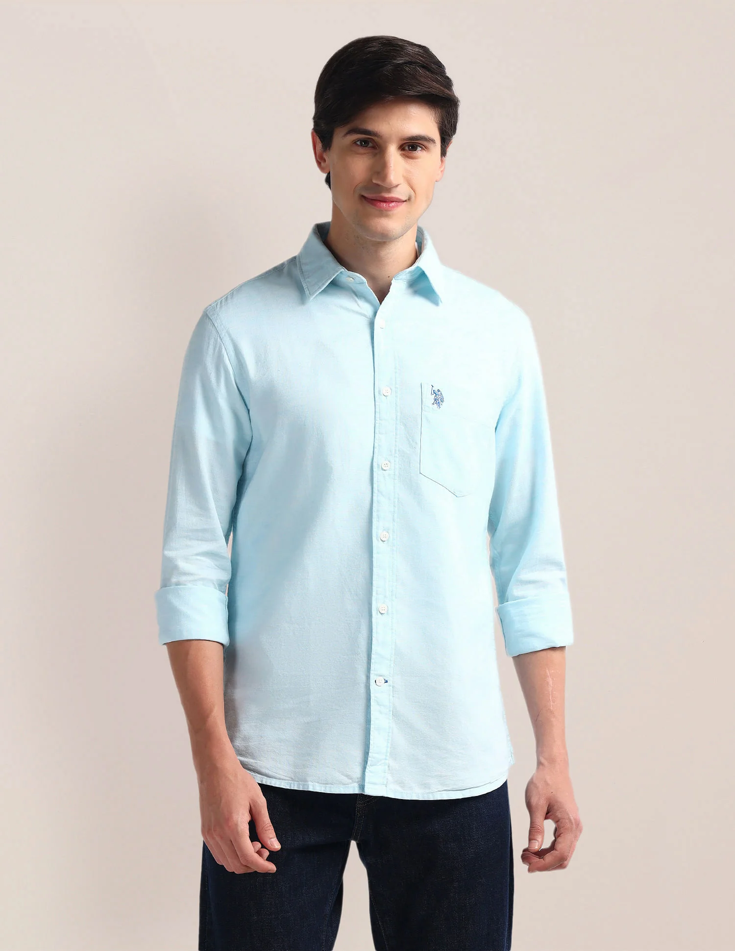 Tailored Fit Solid Shirt - Image 6