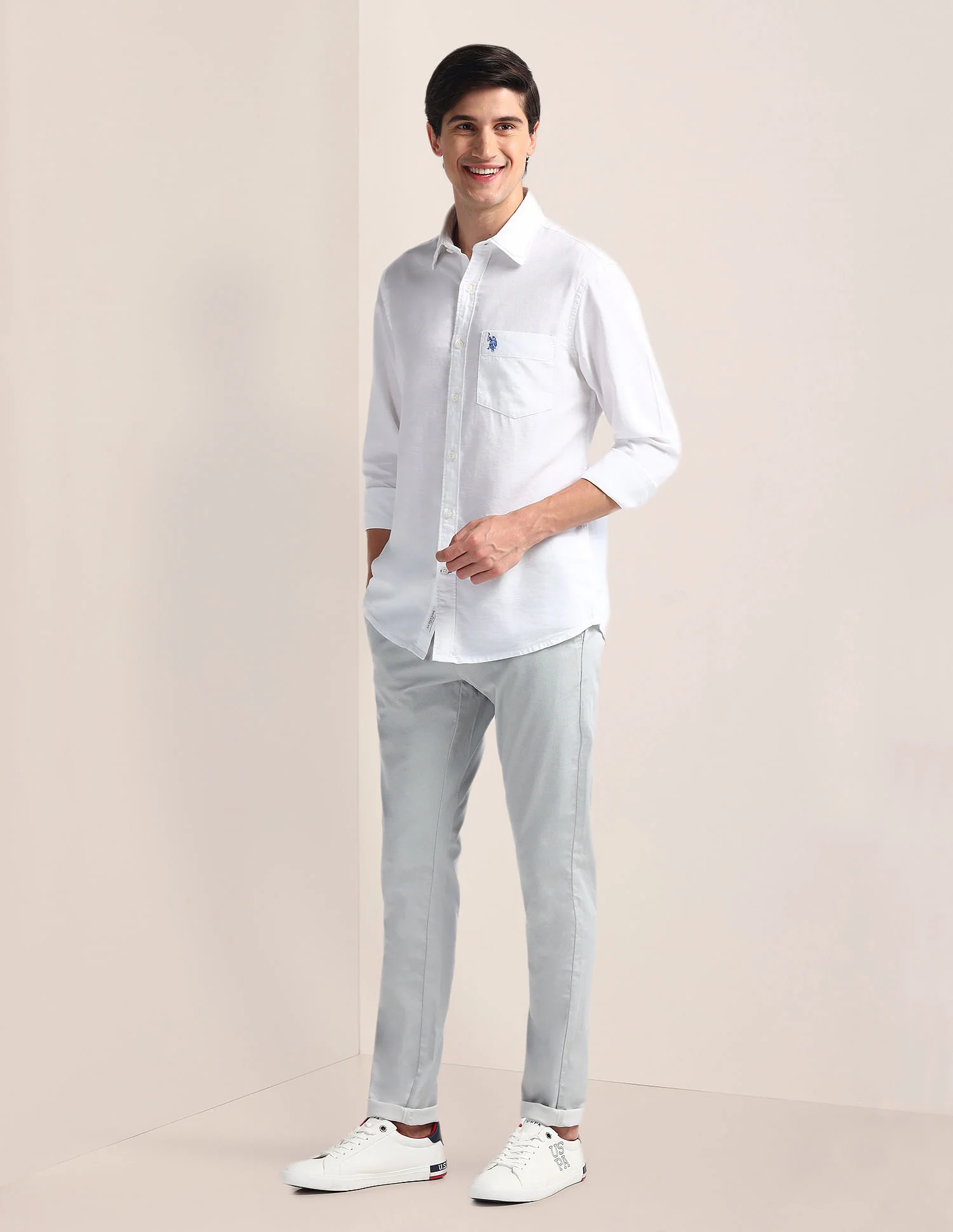 Tailored Fit Solid Shirt - Image 3