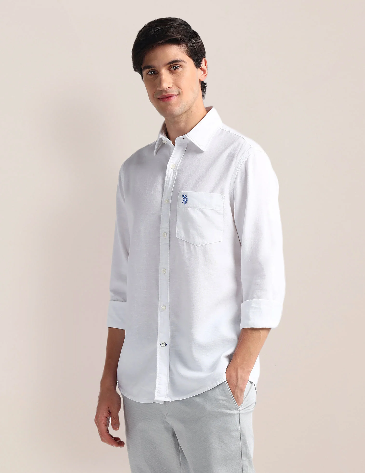 Tailored Fit Solid Shirt - Image 4