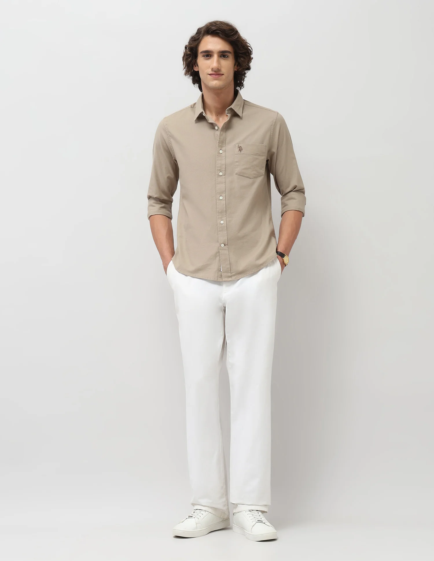 Tailored Fit Solid Shirt - Image 3