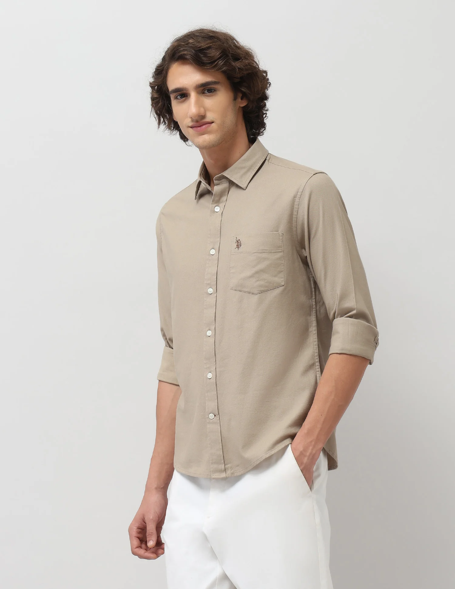 Tailored Fit Solid Shirt - Image 4