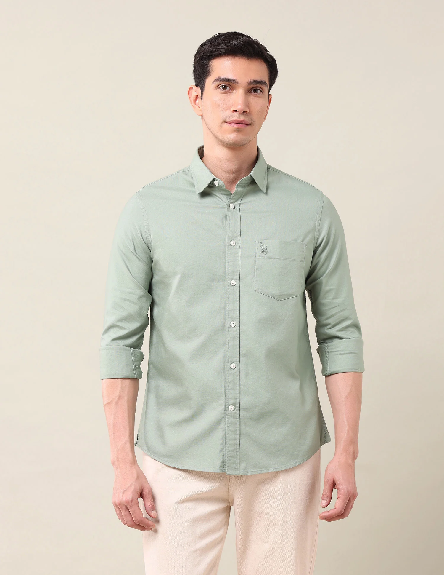 Tailored Fit Solid Shirt - Image 6