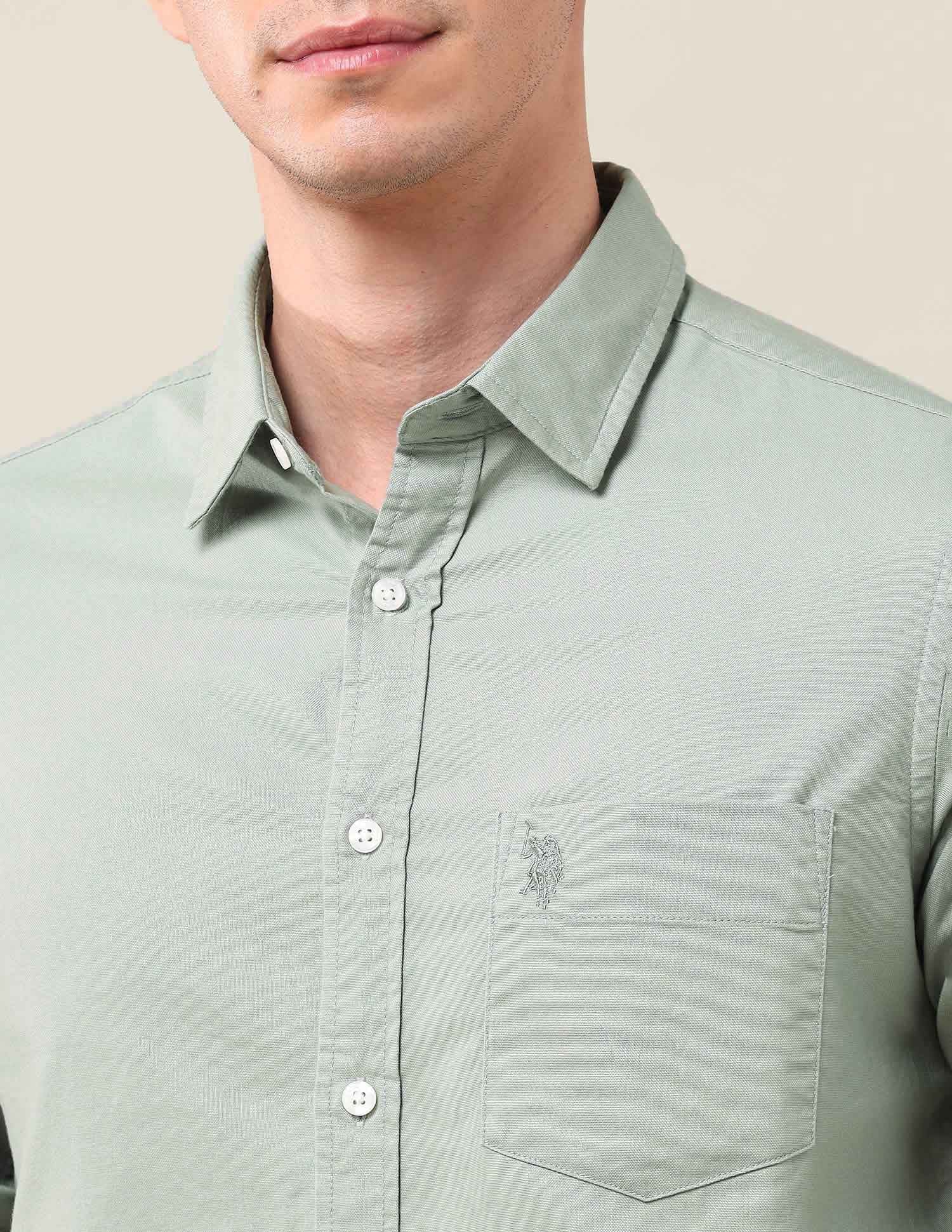 Tailored Fit Solid Shirt - Image 7