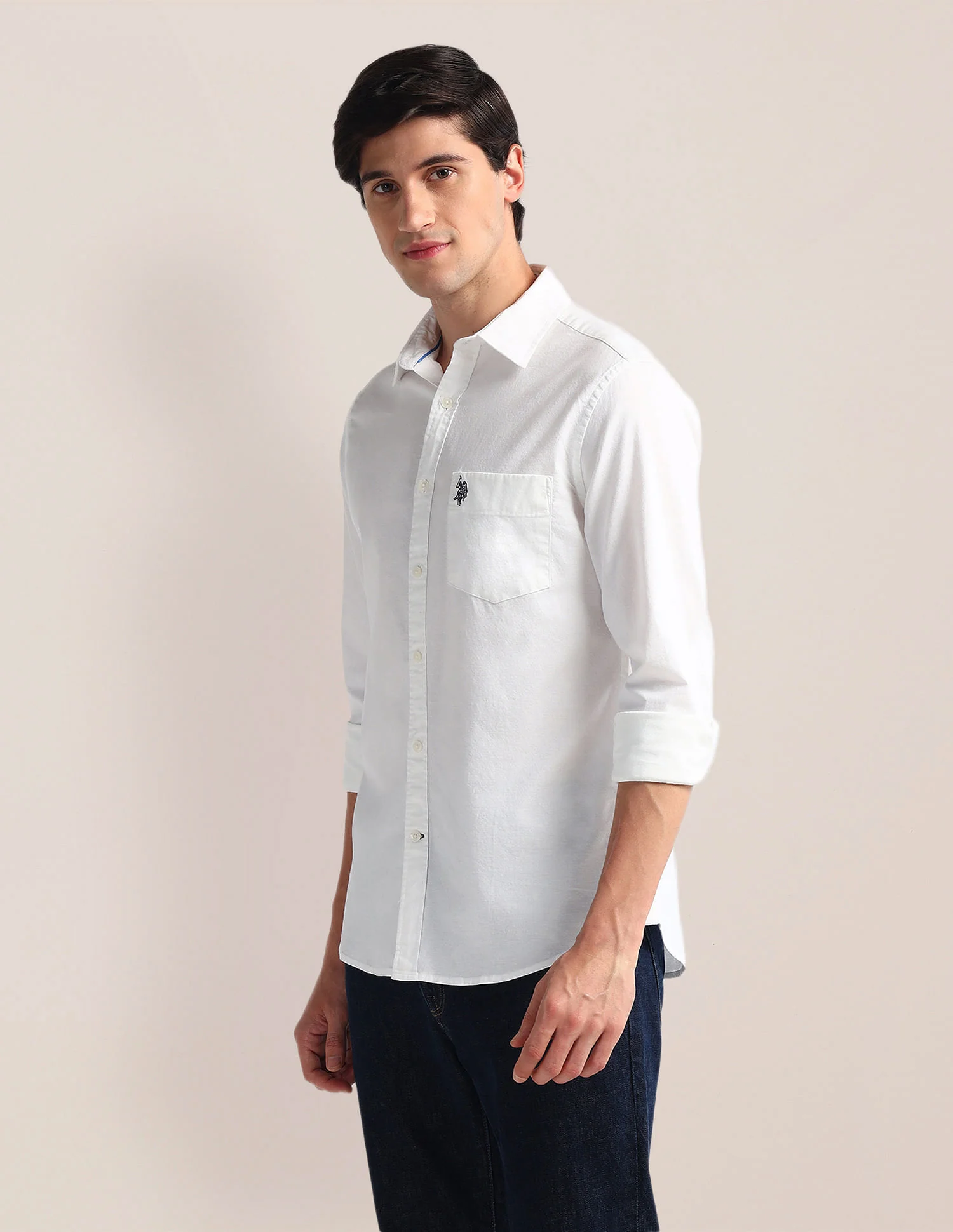 Tailored Fit Solid Shirt - Image 4