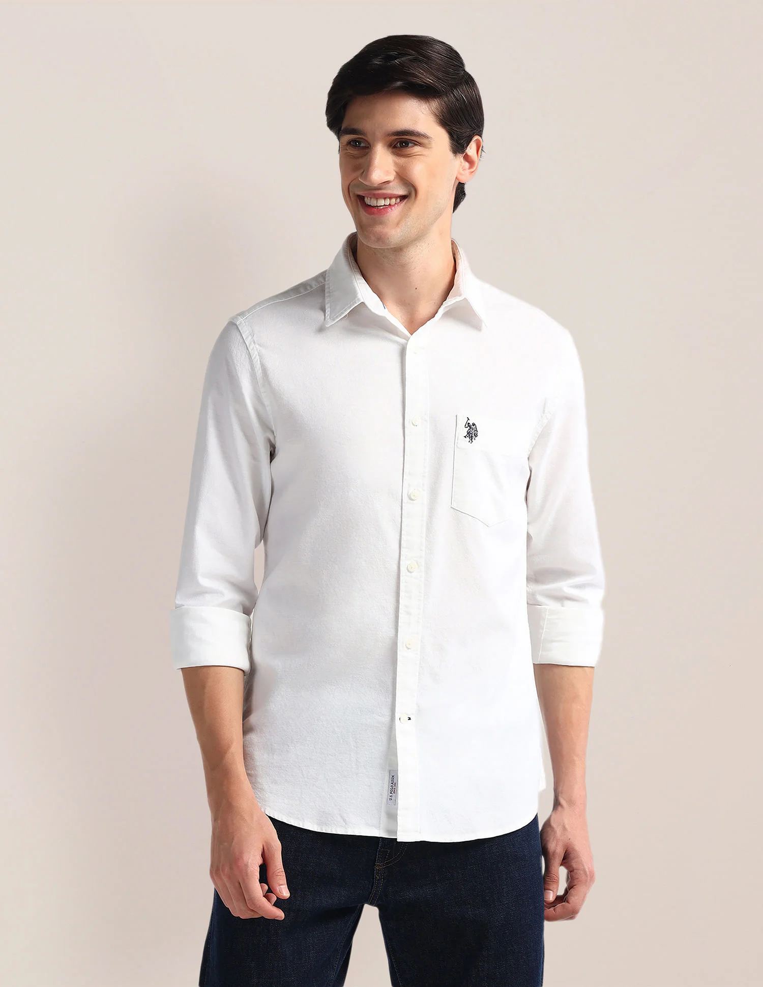 Tailored Fit Solid Shirt - Image 6