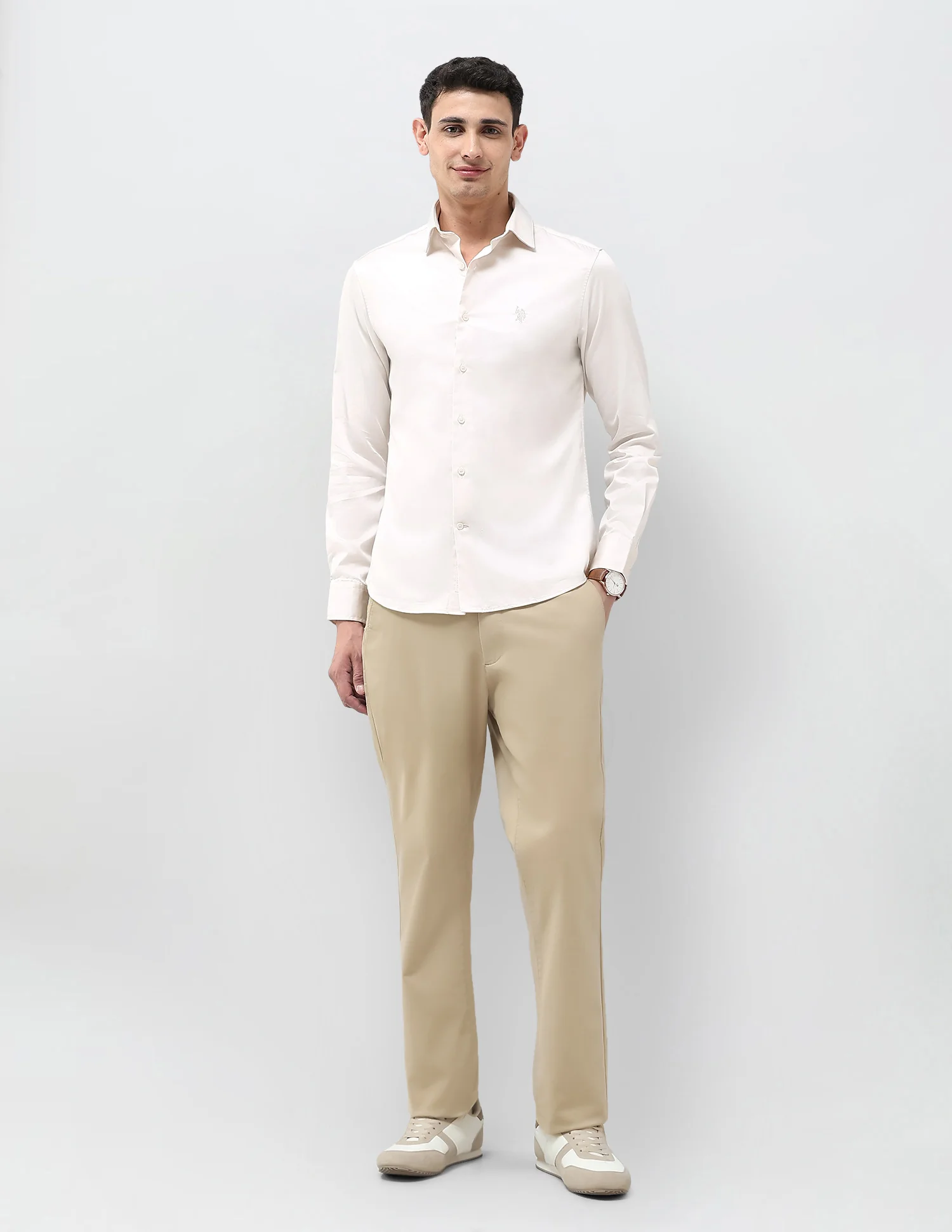 Tailored Fit Solid Shirt - Image 3
