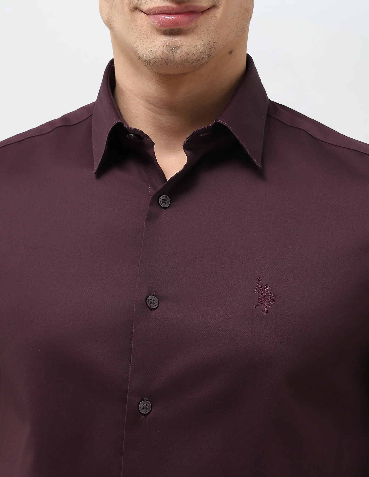 Tailored Fit Solid Shirt - Image 7