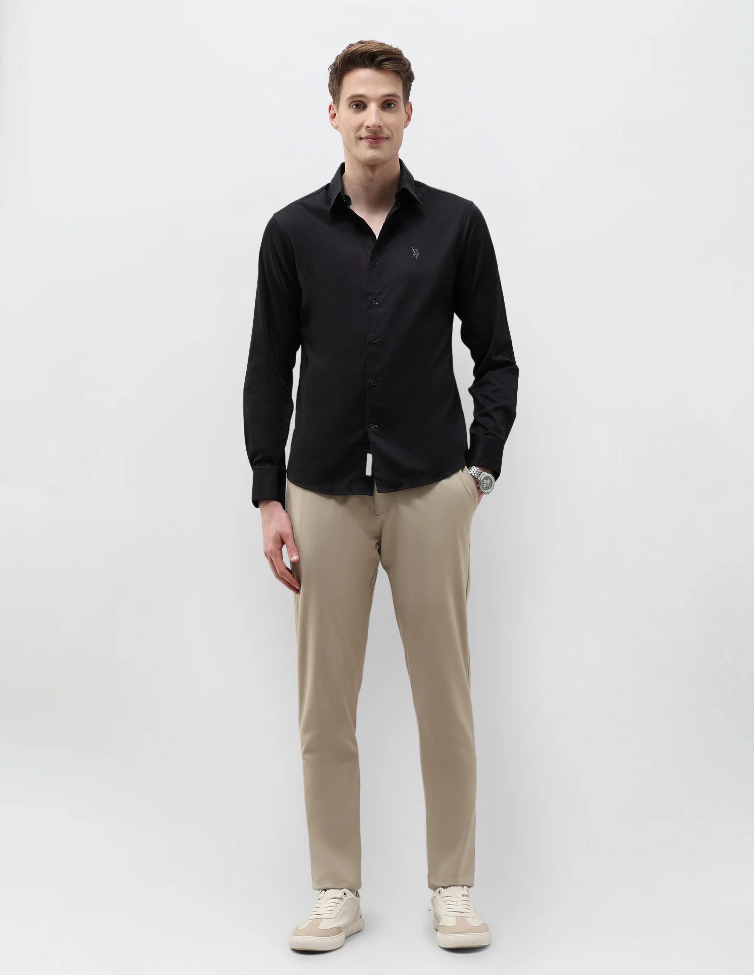 Tailored Fit Solid Shirt - Image 3