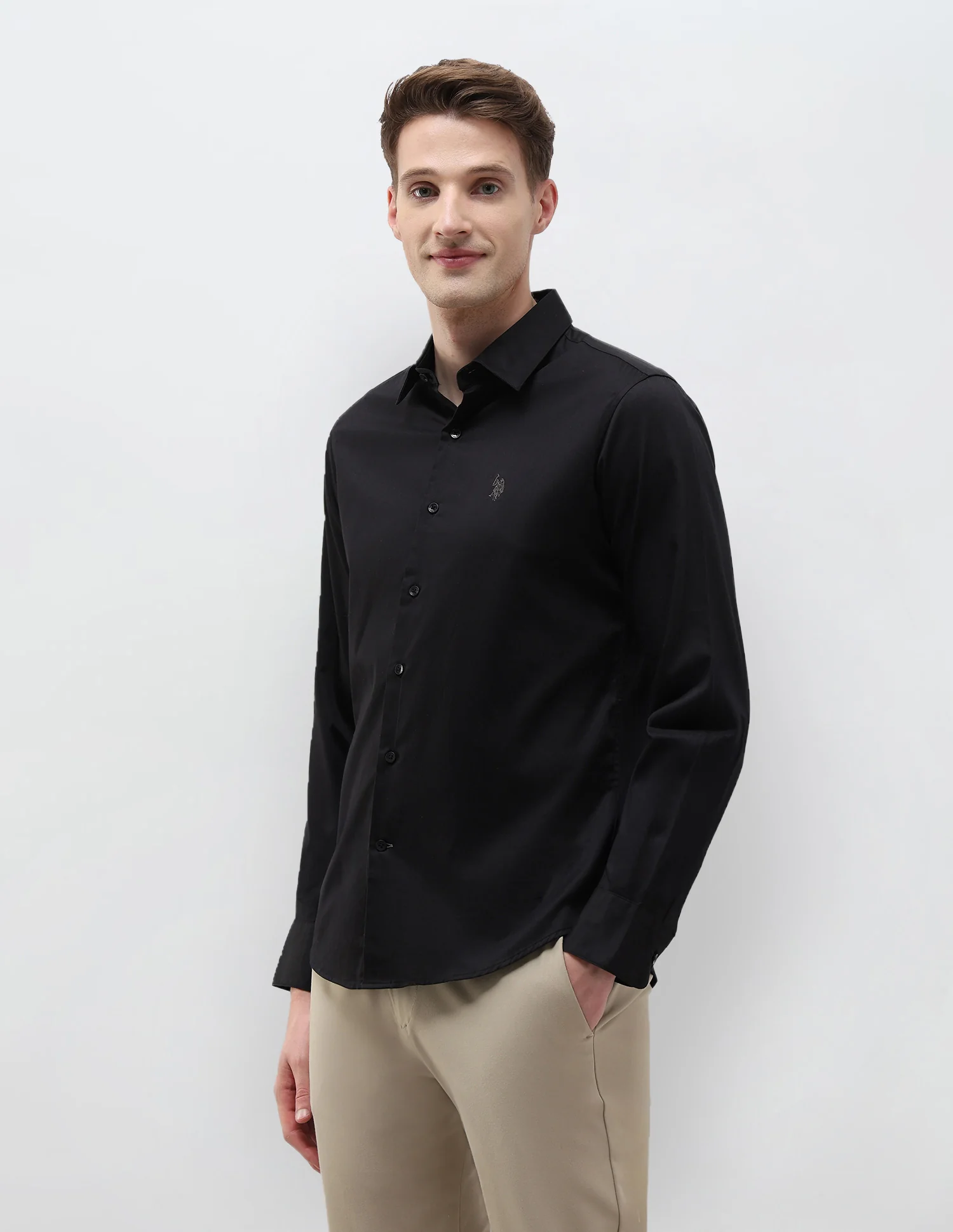 Tailored Fit Solid Shirt - Image 4
