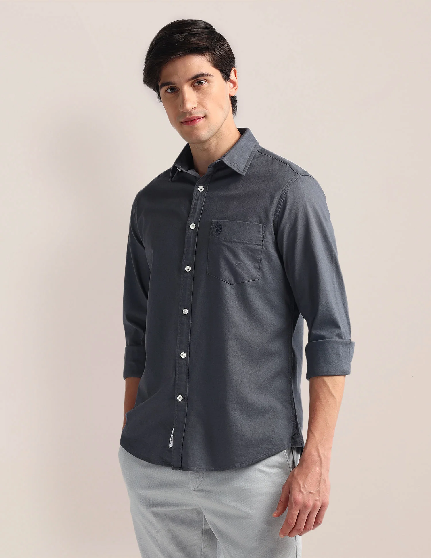 Tailored Fit Solid Shirt - Image 4