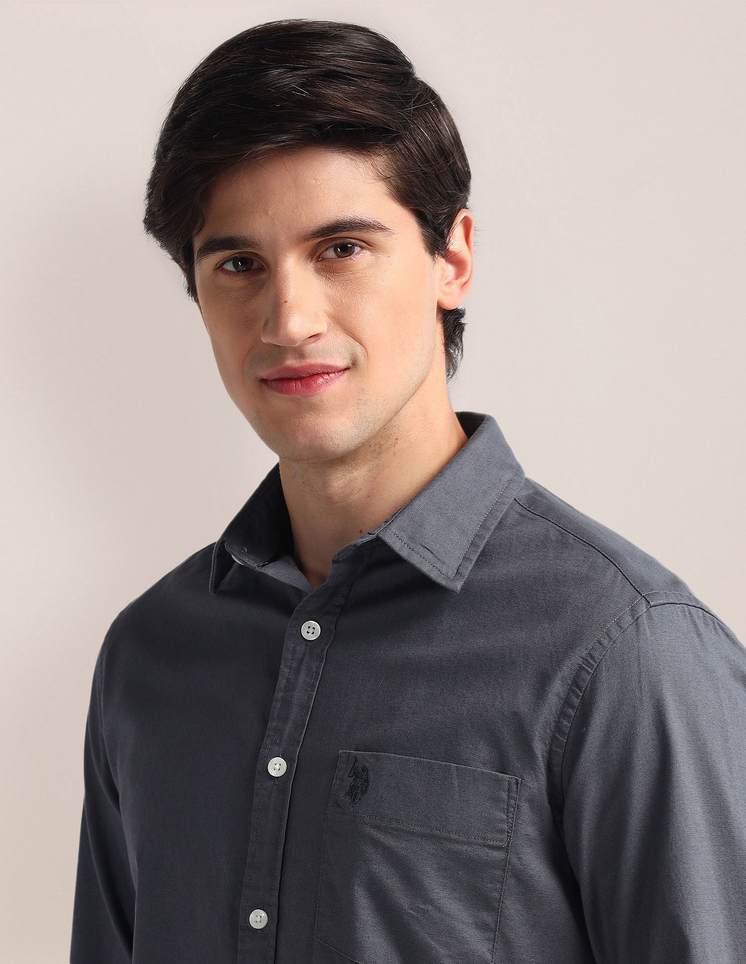 Tailored Fit Solid Shirt - Image 7