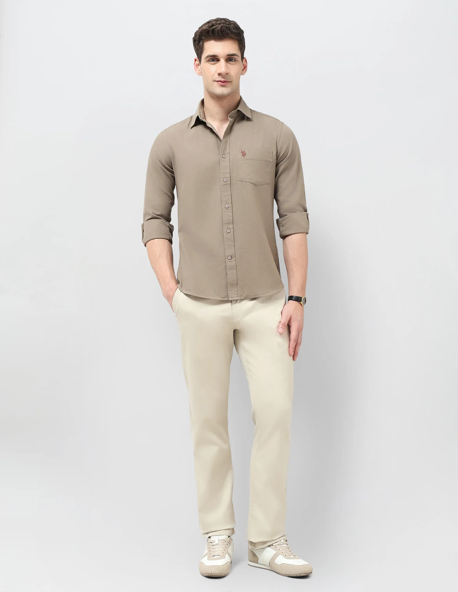 Tailored Fit Solid Shirt - Image 3
