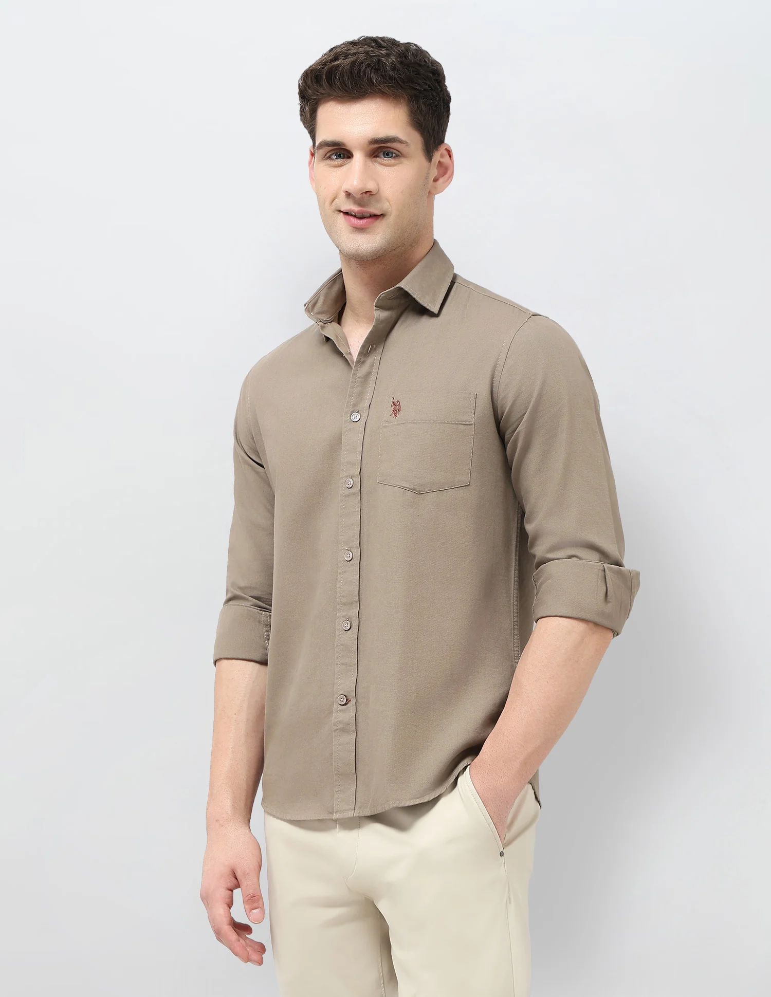 Tailored Fit Solid Shirt - Image 4