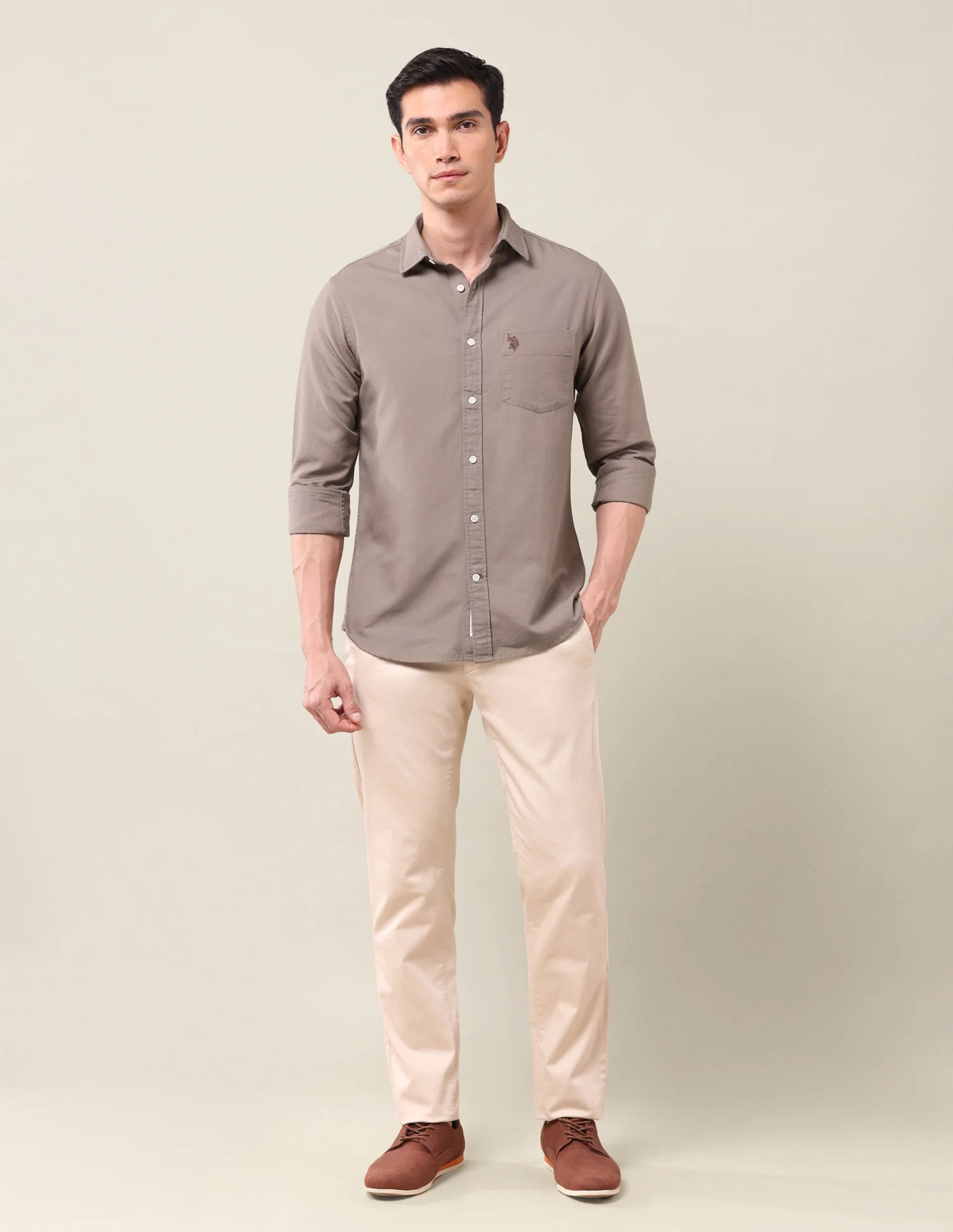 Tailored Fit Solid Shirt - Image 3