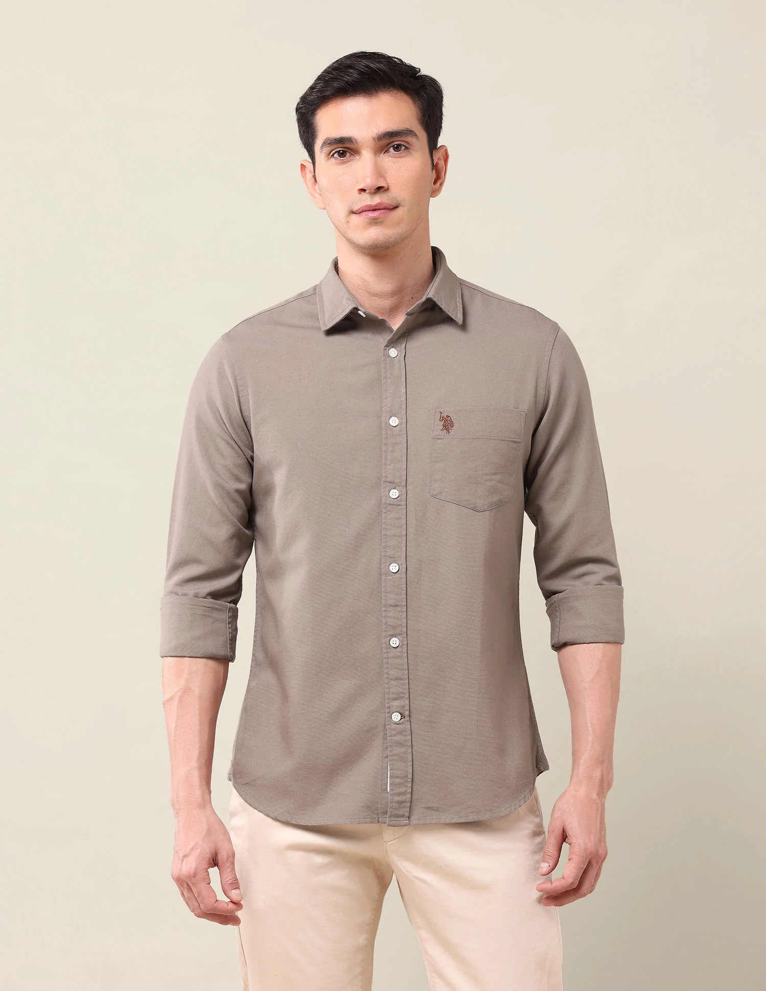 Tailored Fit Solid Shirt - Image 6