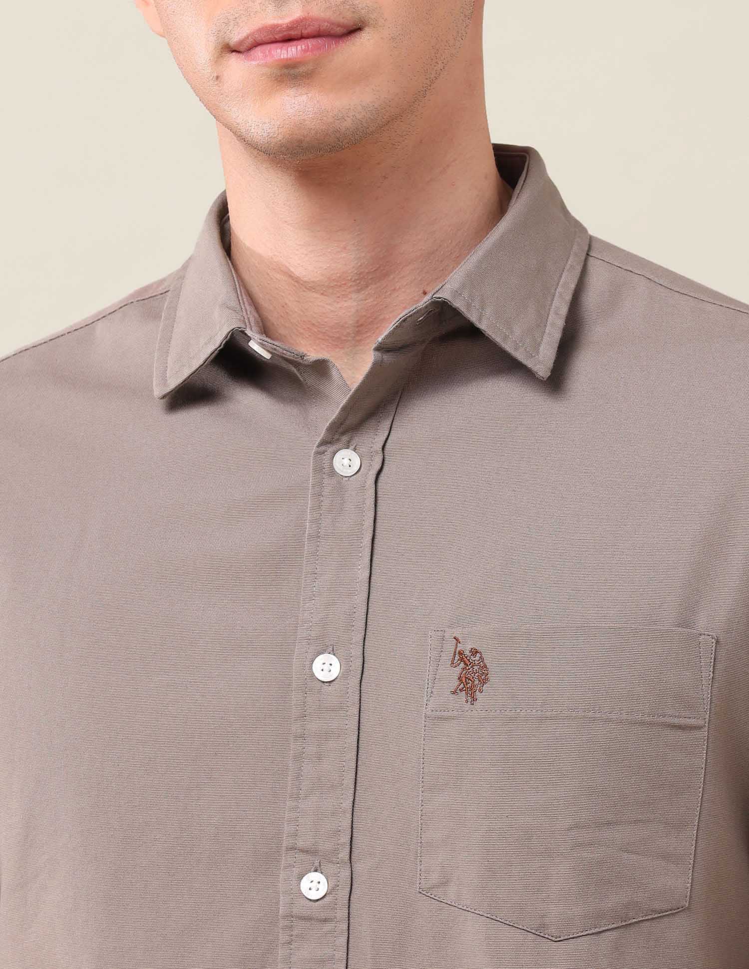 Tailored Fit Solid Shirt - Image 7
