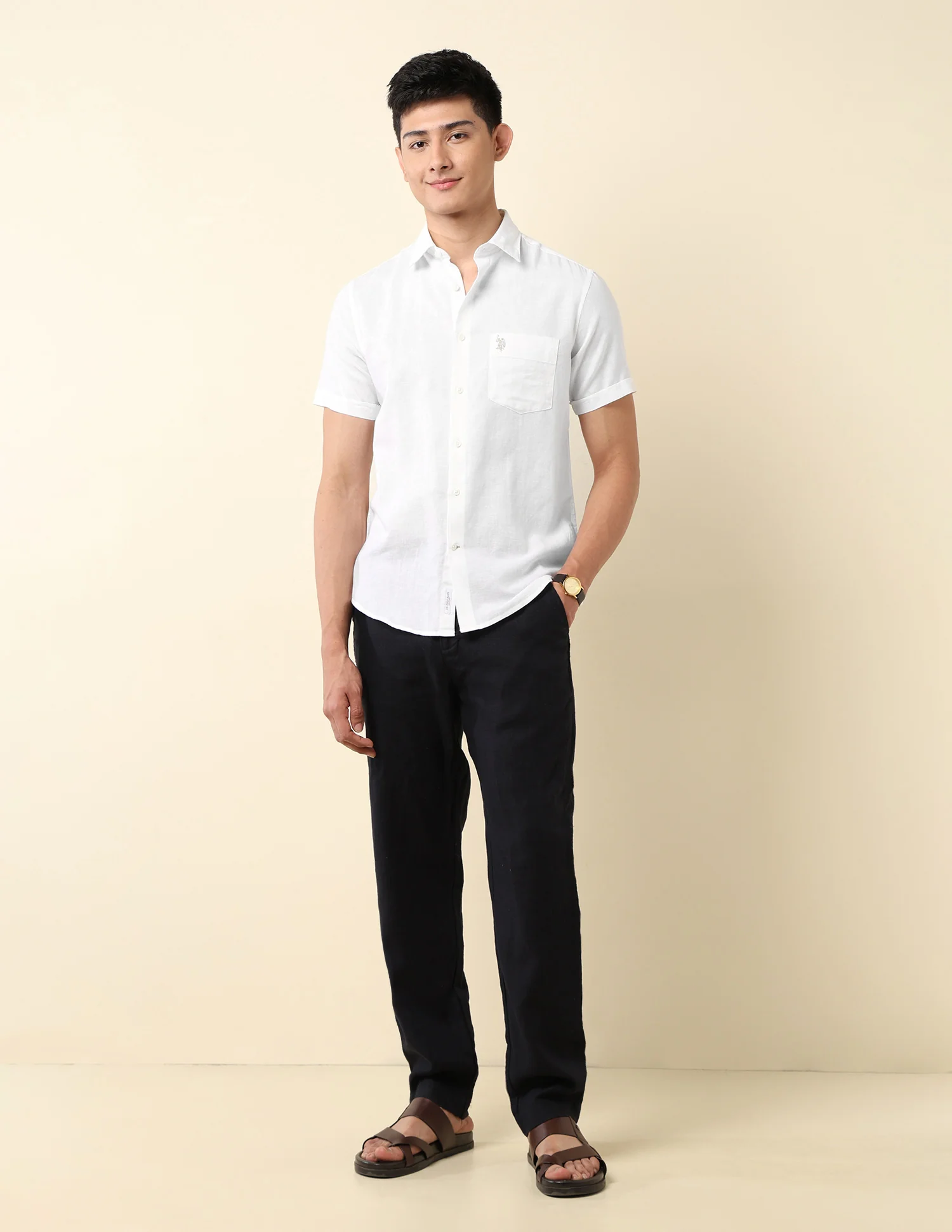 Tailored Fit Solid Shirt - Image 3