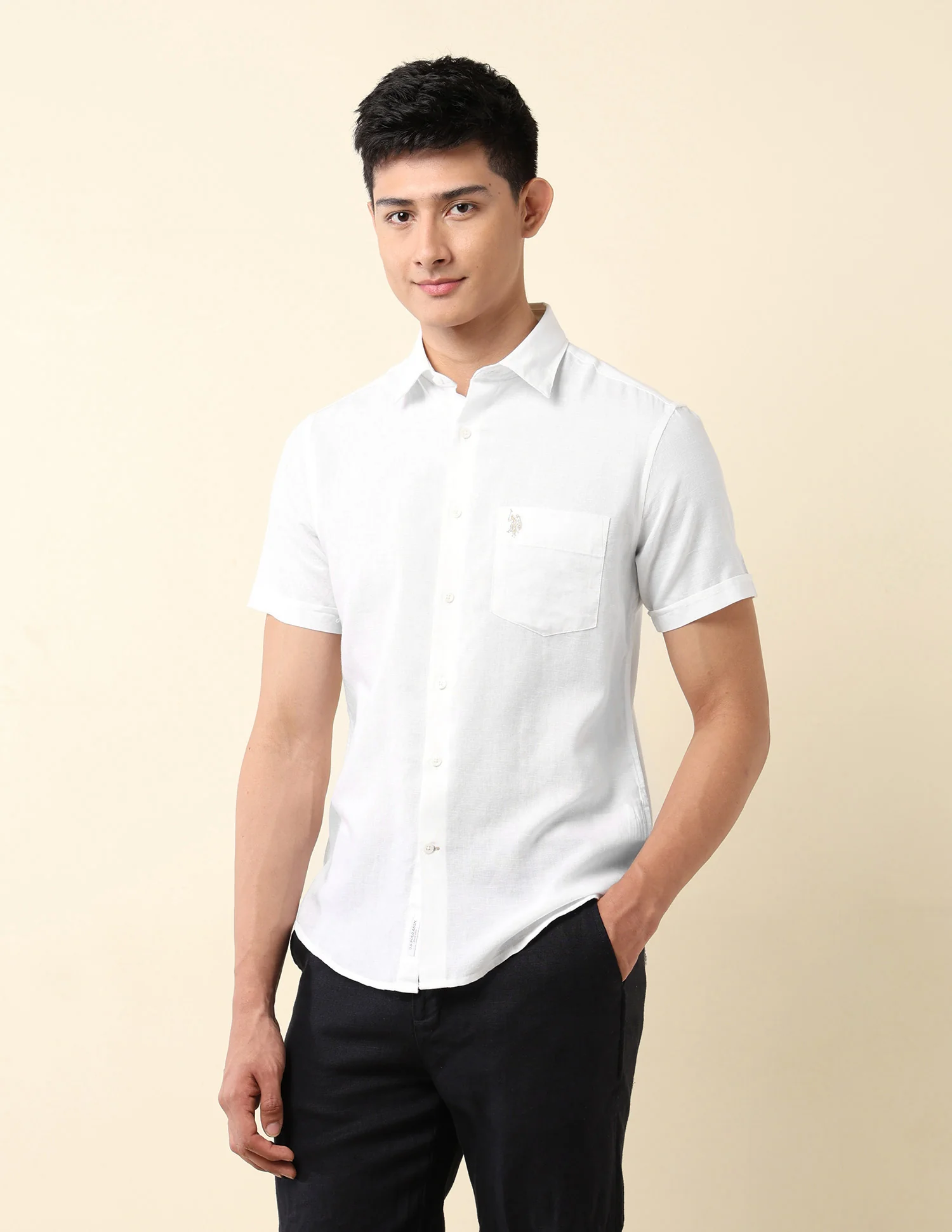 Tailored Fit Solid Shirt - Image 4
