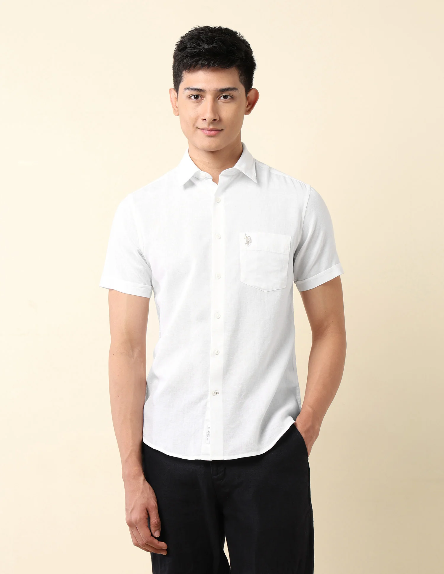 Tailored Fit Solid Shirt - Image 6